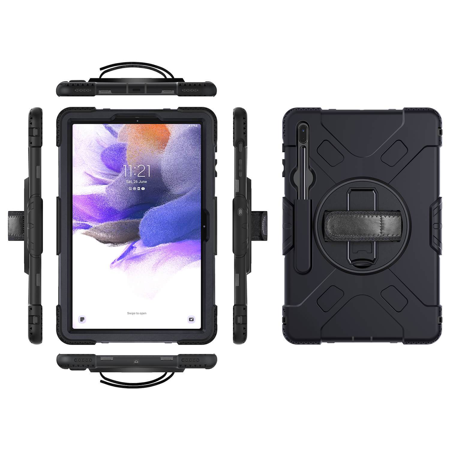 Tough on Samsung Galaxy Tab S7 FE Case Rugged Protection Black - Toughonstore
