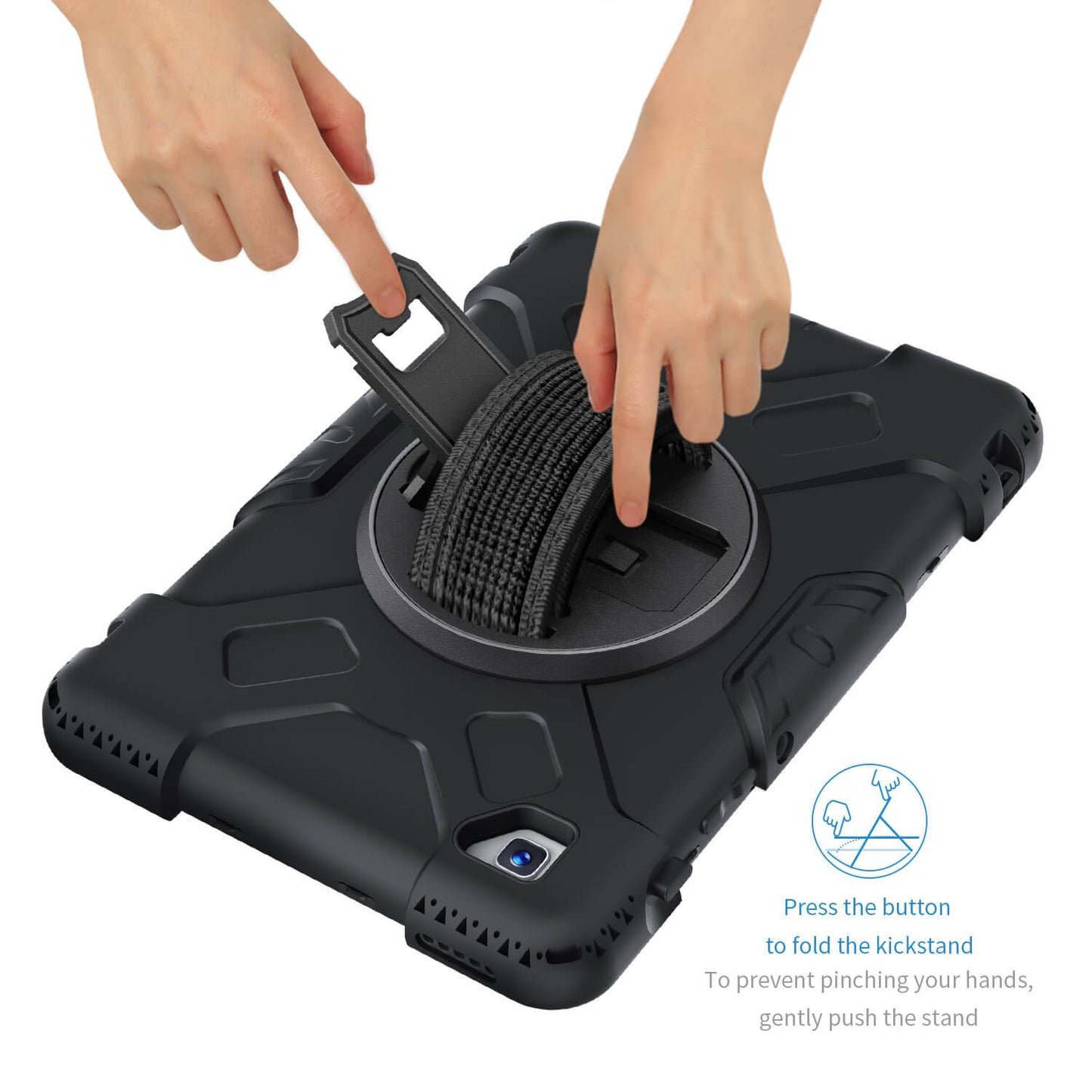 Tough On Samsung Galaxy Tab A7 Lite Case Rugged Protection Black - Toughonstore