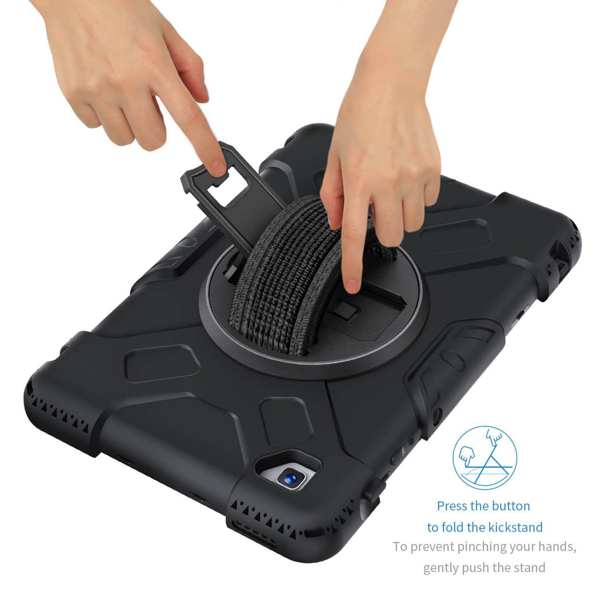 Tough On Samsung Galaxy Tab A7 Lite Case Rugged Protection Black - Toughonstore