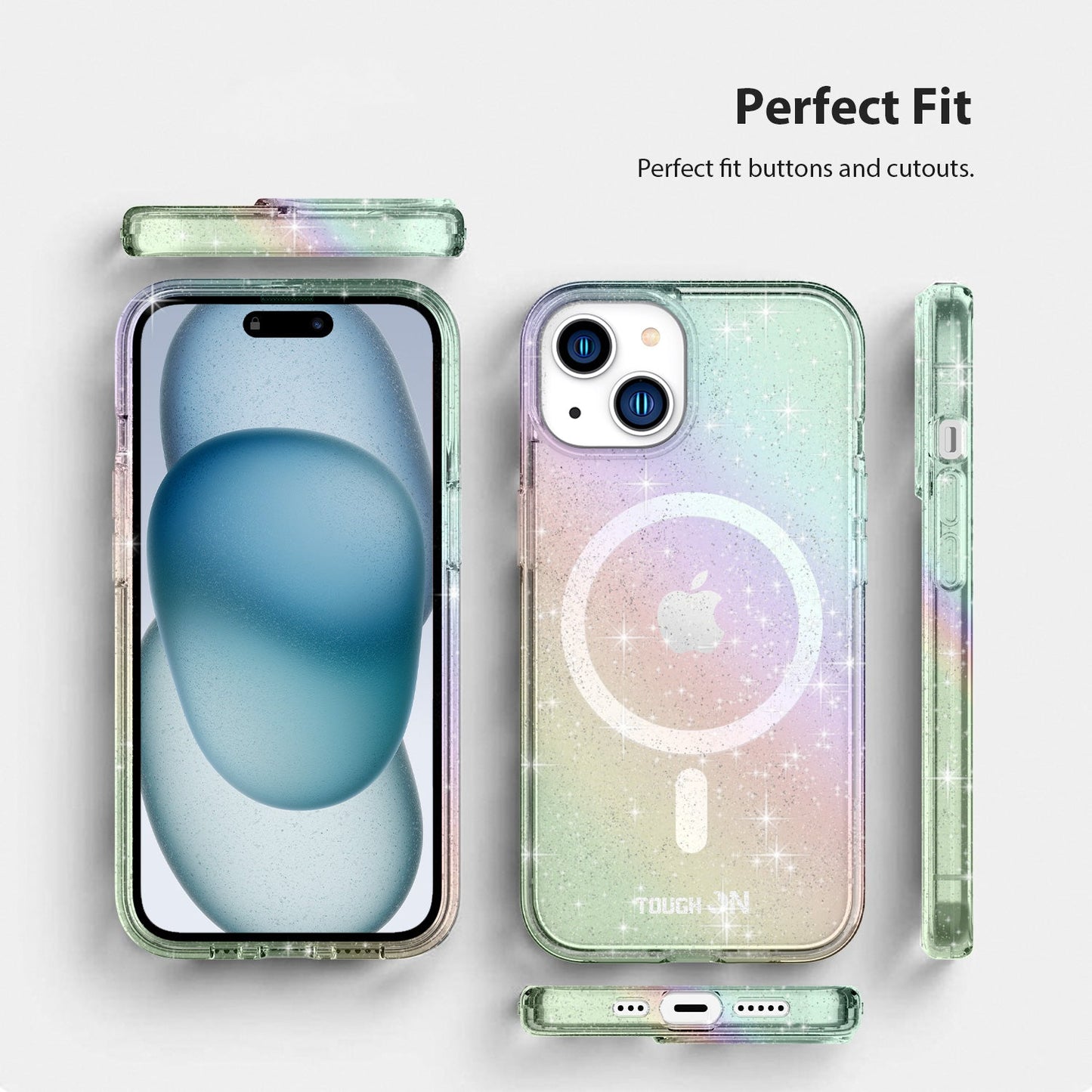 Tough On iPhone 16e / iPhone 15 Clear Case with Magsafe
