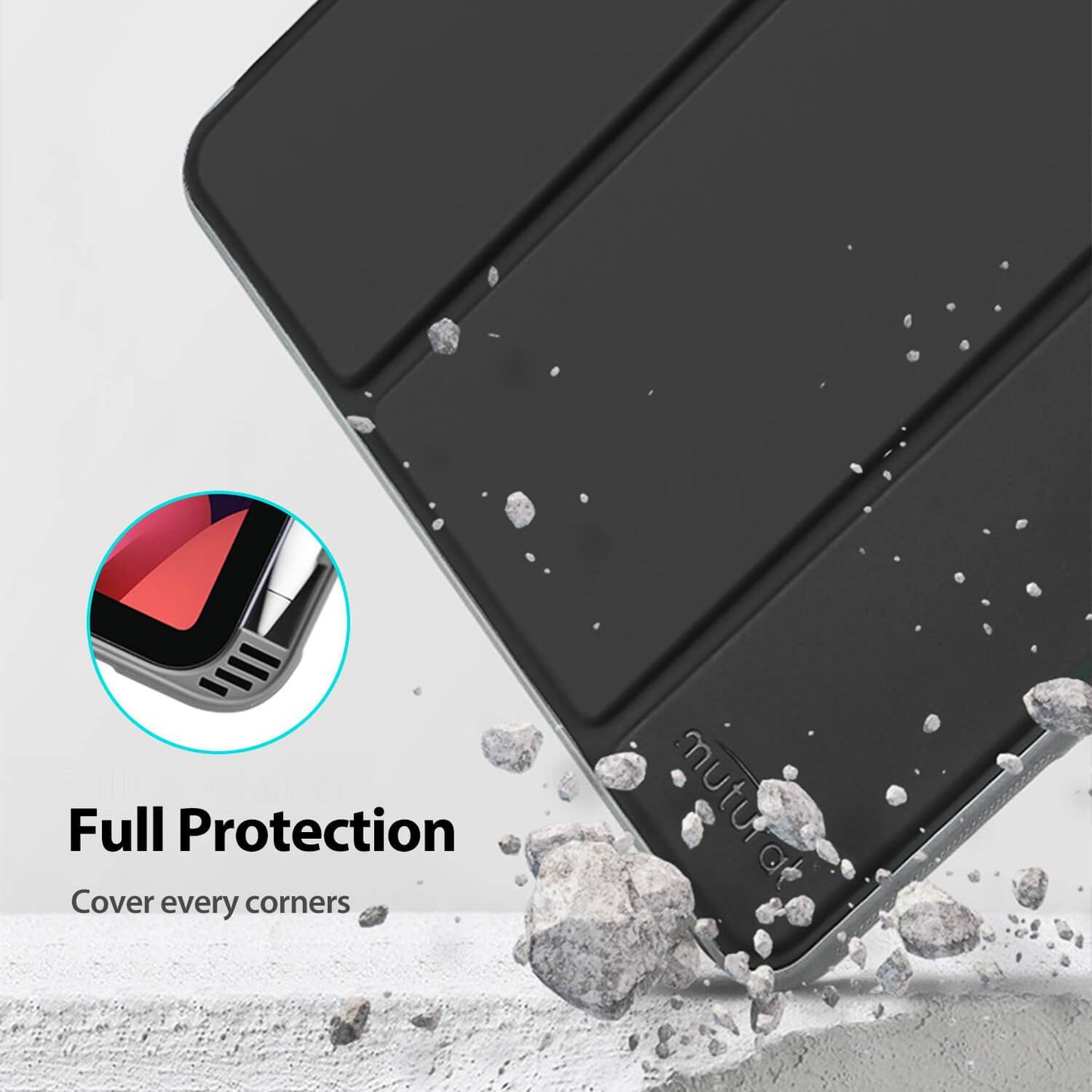 Tough On iPad Mini 6th Gen 8.3" Smart Cover Clear Black - Toughonstore