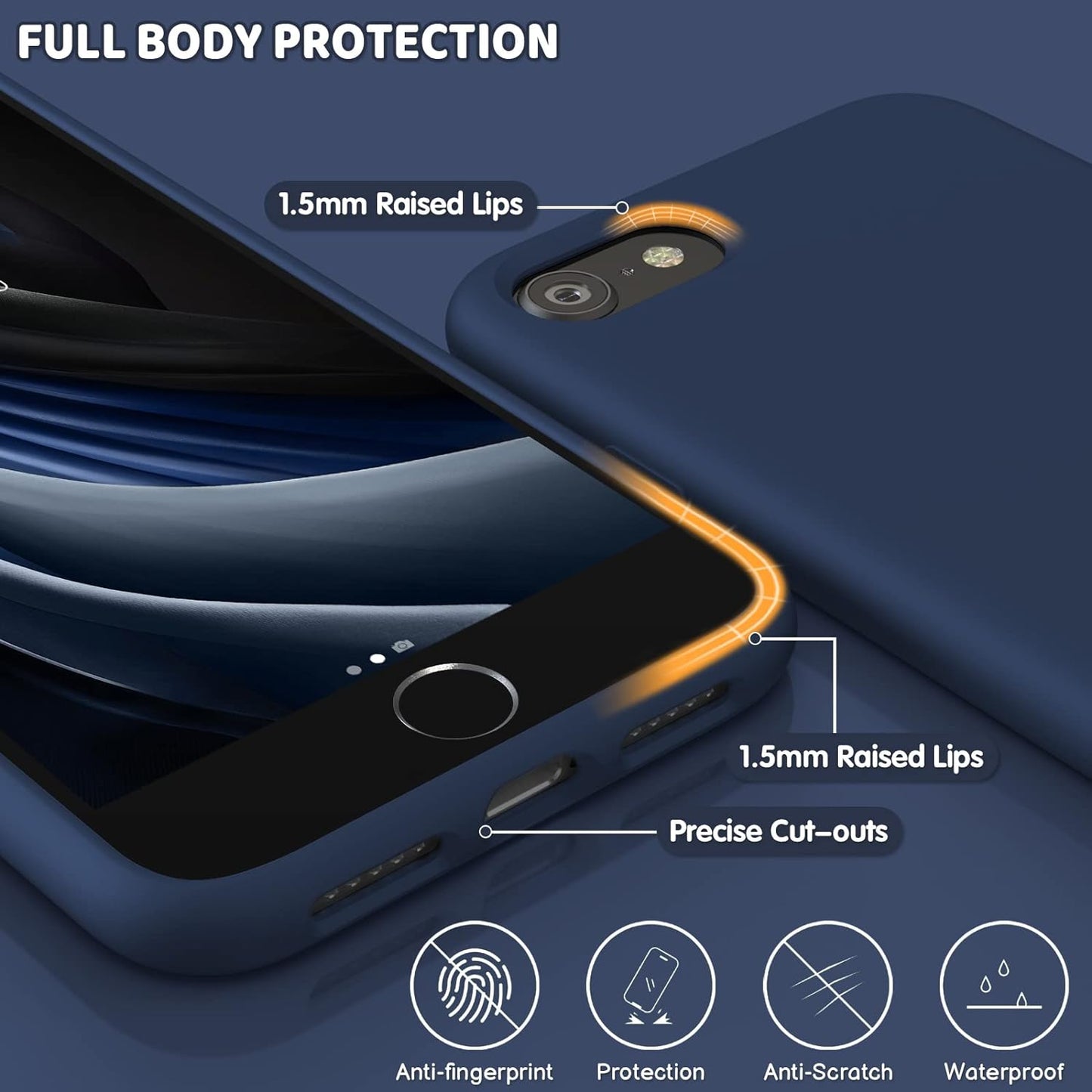 Tough On iPhone SE 2022 & 2020 / iPhone 8 & 7 & 6 Liquid Silicone Case