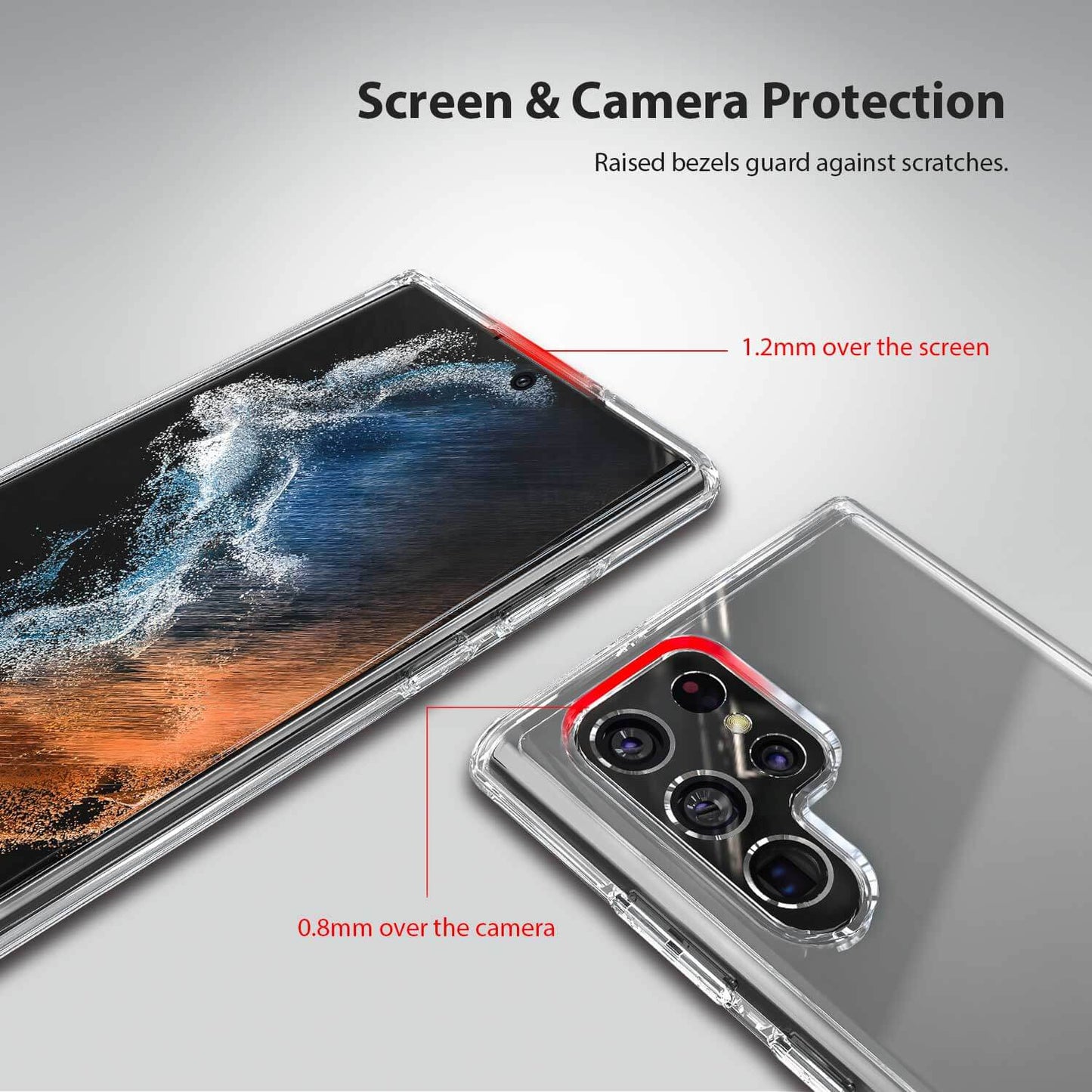 Tough On Samsung Galaxy S22 Ultra 5G Case Clear Shockproof Protector