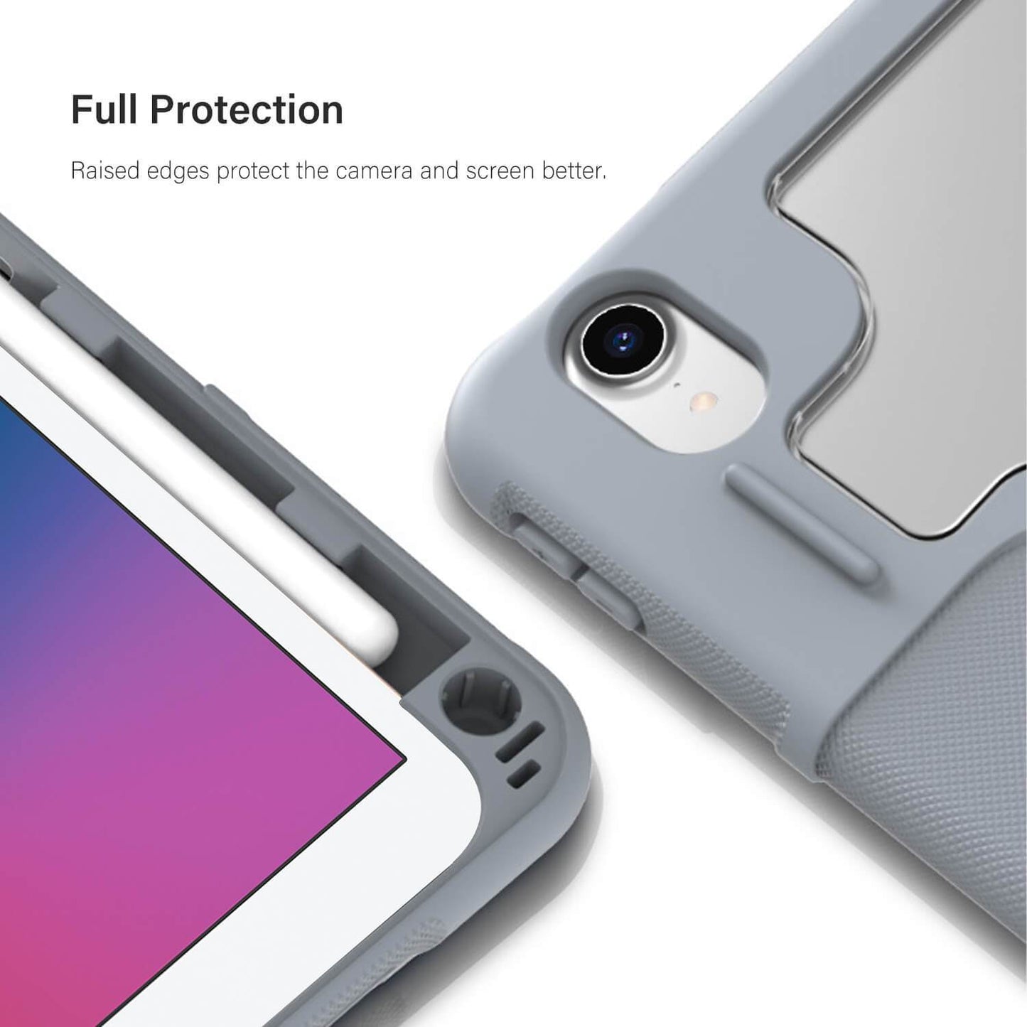 Tough On iPad 9 / 8 / 7th Gen 10.2 inch Case Smart Cover Rose Gold with Clear Back