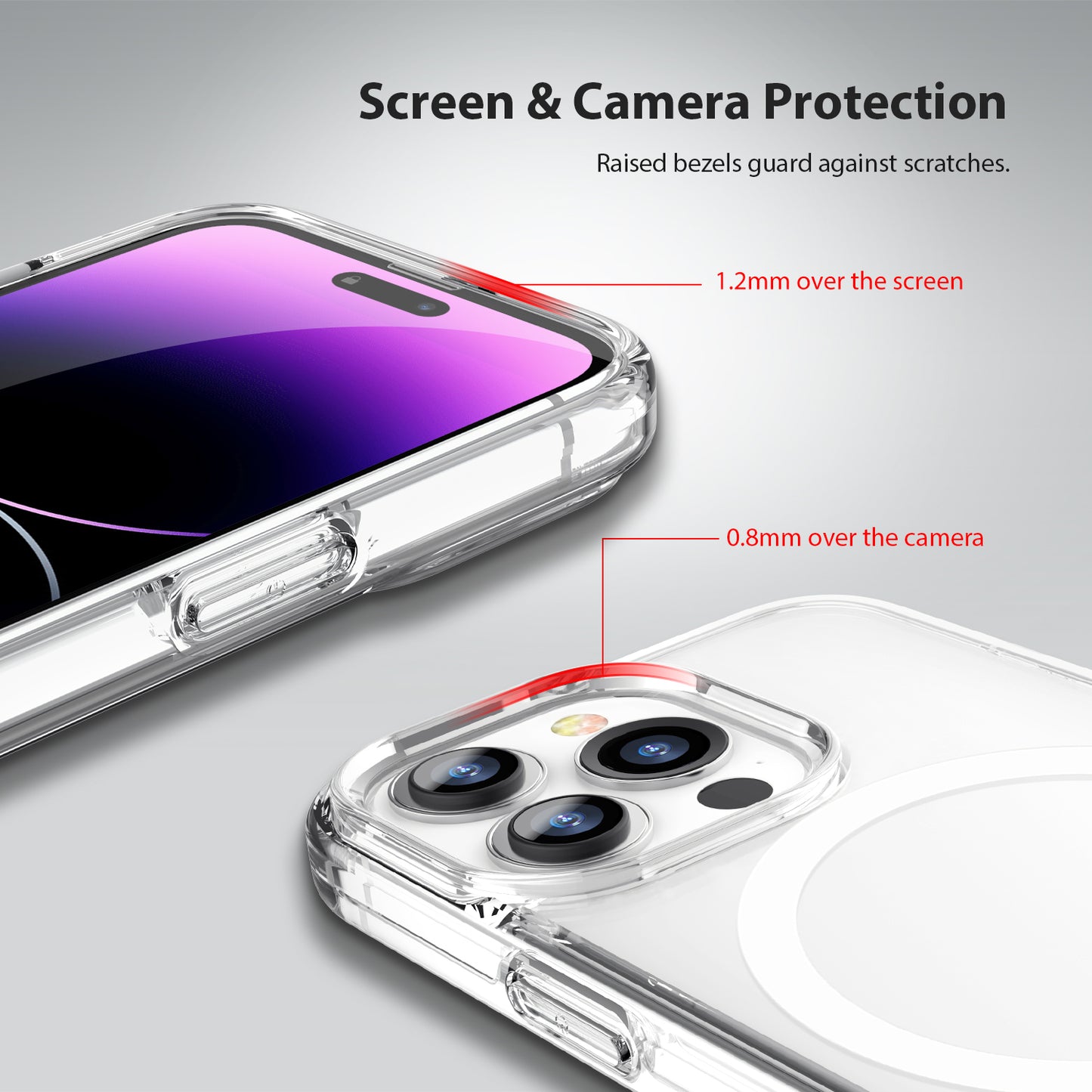 Tough On iPhone 14 Pro Case Tough Clear with Magsafe