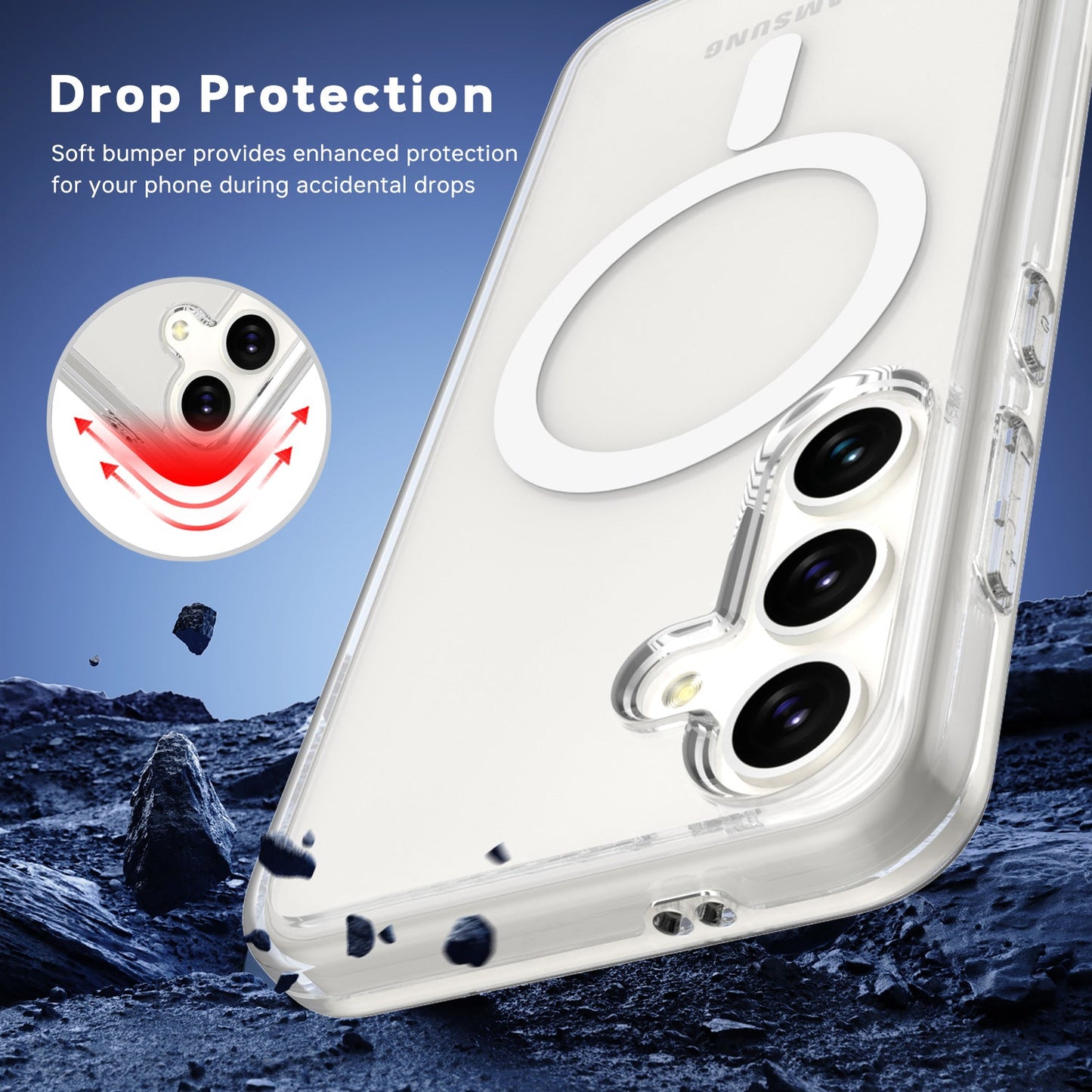 Tough On Samsung Galaxy S24 Plus Clear Case with Magsafe
