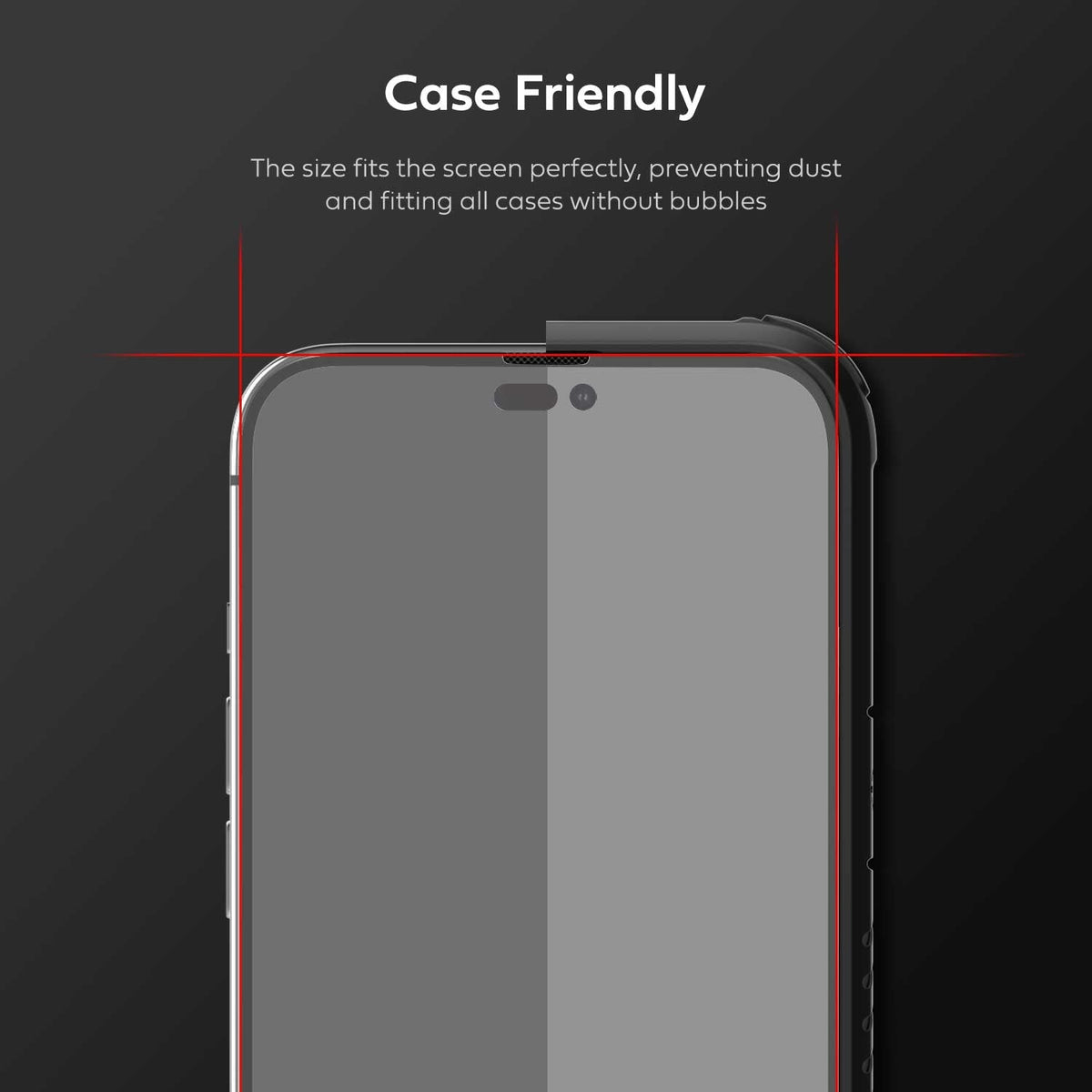 iPhone 14 Pro Max Tempered Glass Screen Protector 2 Pack w/ Installation Kit