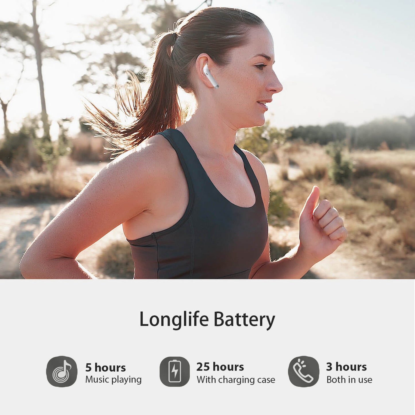 Tough on Bluetooth Earphones HE-080 White - Toughonstore