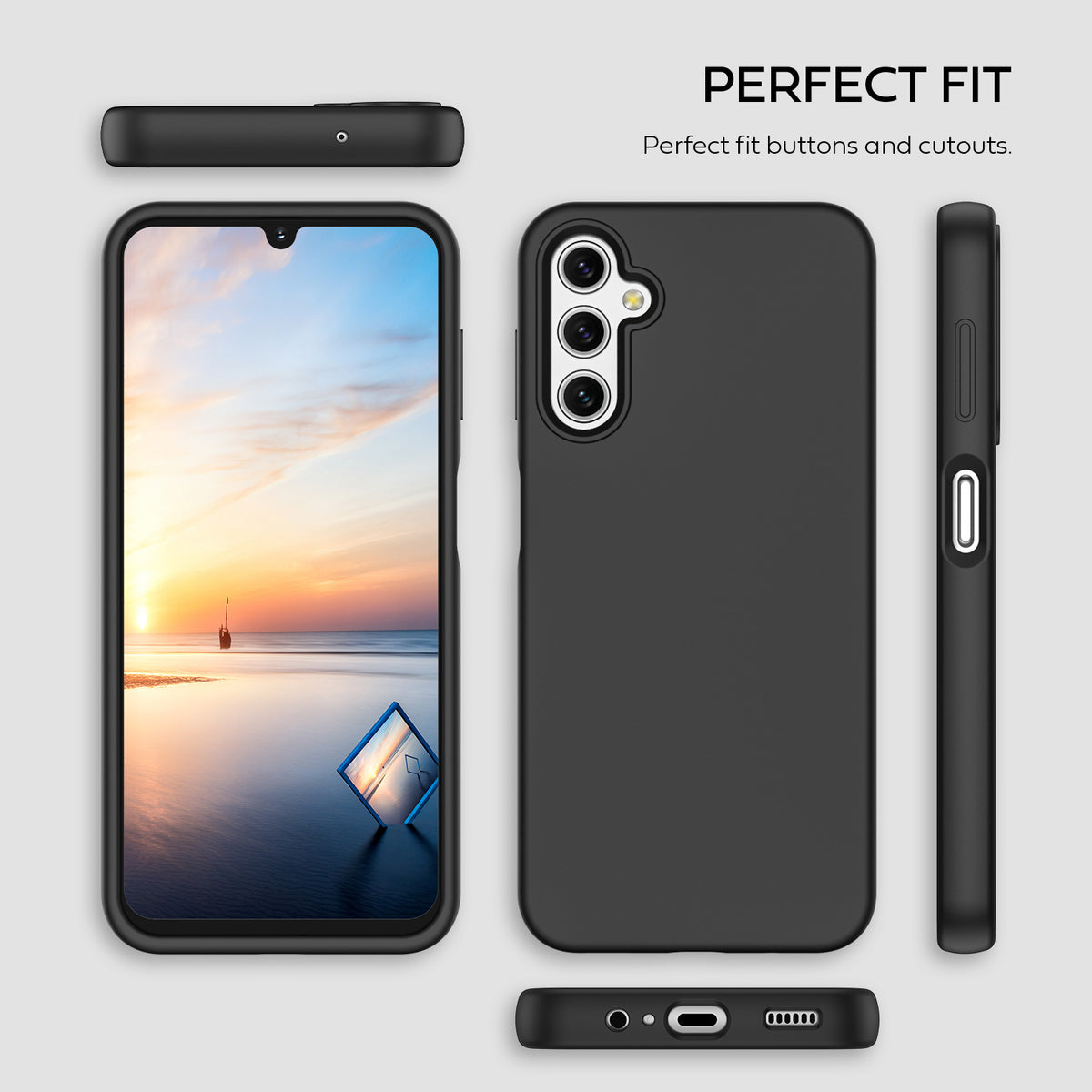 Tough On Samsung Galaxy A14 5G Silicone Case Black