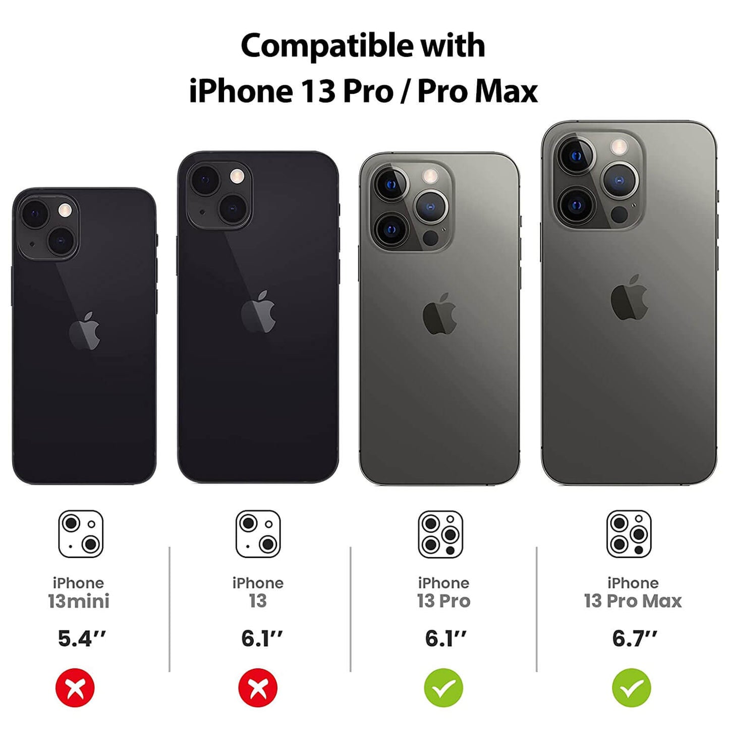 Tough On iPhone 13 Pro Camera Lens Protector Crystal Silver - Toughonstore