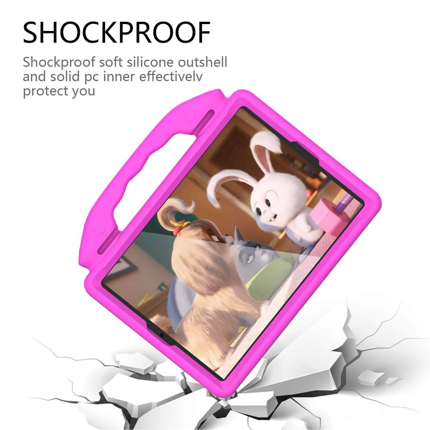 Tough On iPad 5 /6th Gen 9.7" Case EVA Kids Protection Hot Pink