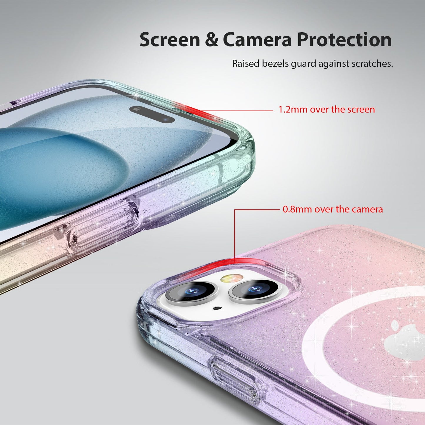 Tough On iPhone 16e / iPhone 15 Clear Case with Magsafe