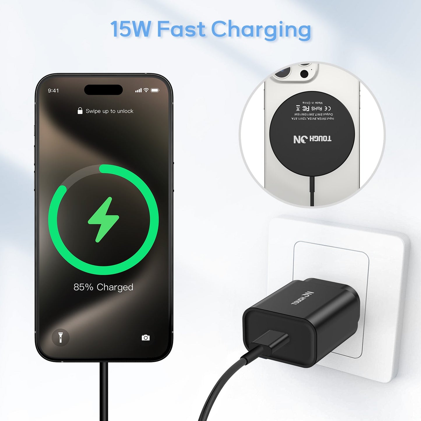 Tough On Magsafe Wireless Charger 15W Fast Charging Pad