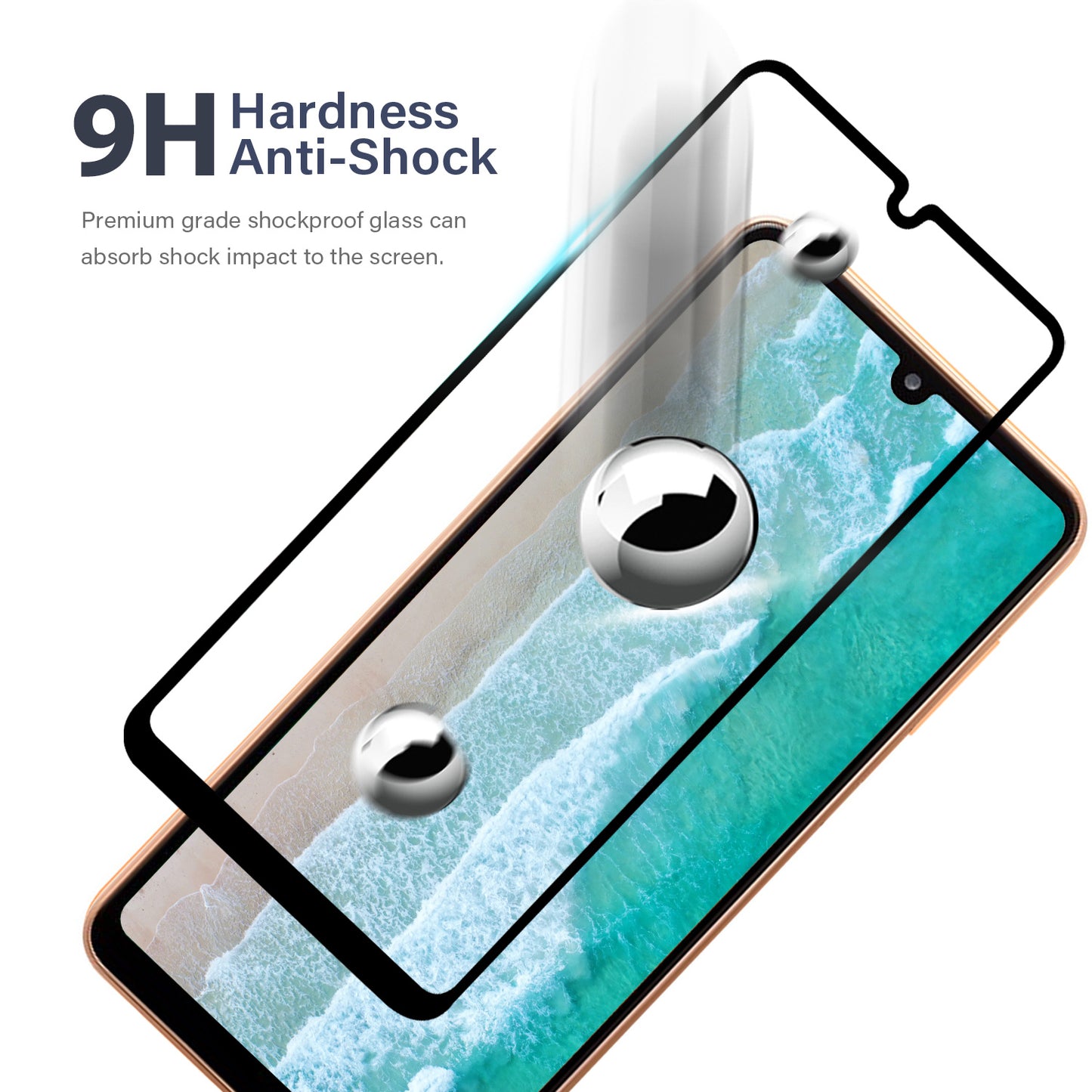 Tough On Samsung Galaxy A34 5G Tempered Glass Screen Protector Black