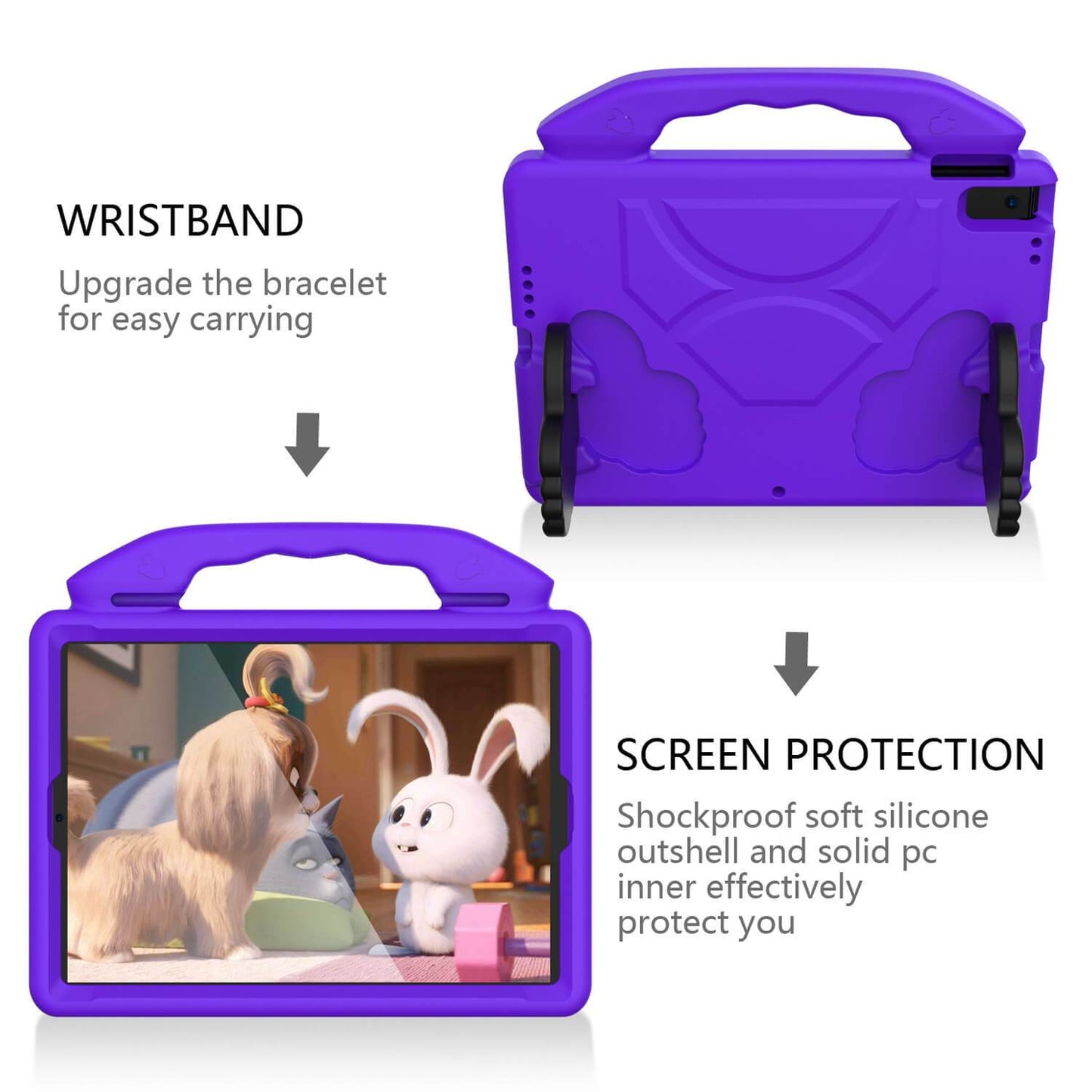 Tough On iPad Air / Air 2 9.7" Case EVA Kids Protection Purple