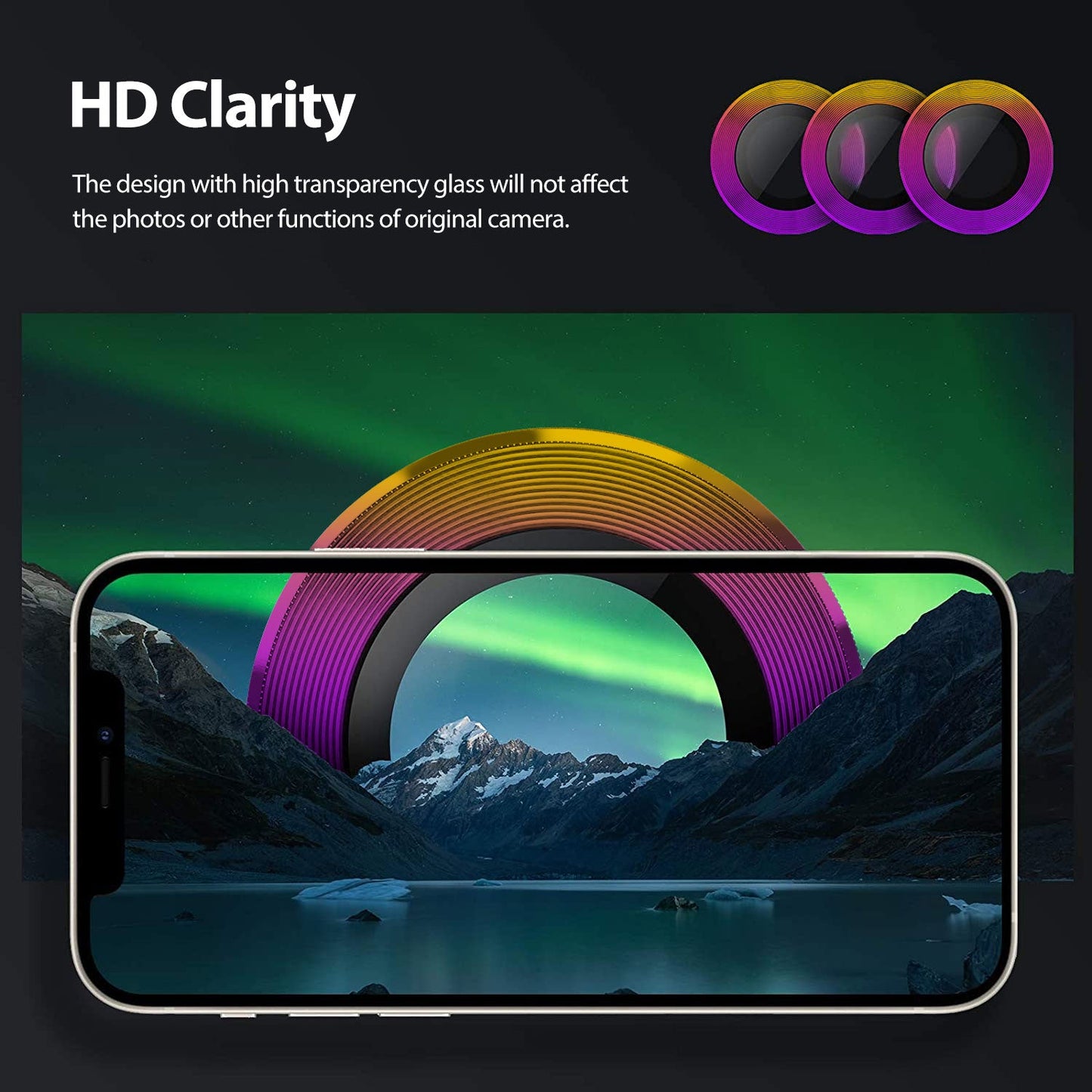 Tough On iPhone 14 Pro / 14 Pro Max Camera Lens Iridescent