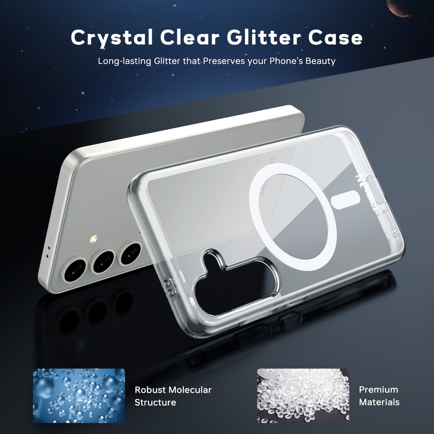 Tough On Samsung Galaxy S24 Plus Clear Case with Magsafe