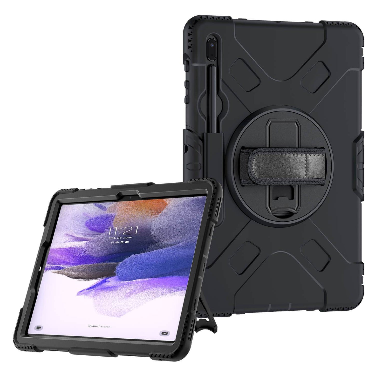 Tough on Samsung Galaxy Tab S7 FE Case Rugged Protection Black - Toughonstore