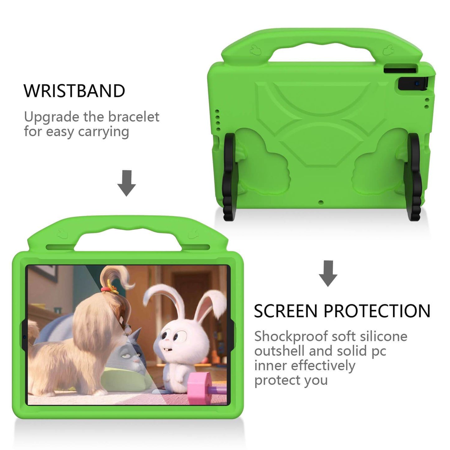 Tough On iPad Air 2&1 9.7" Case EVA Kids Protection Green