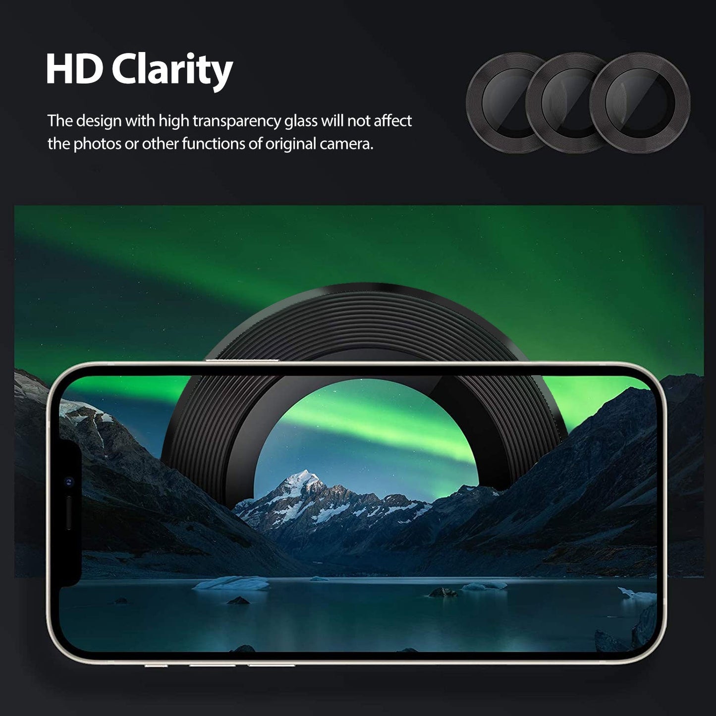 Tough On iPhone 14 Pro / 14 Pro Max Camera Lens Black