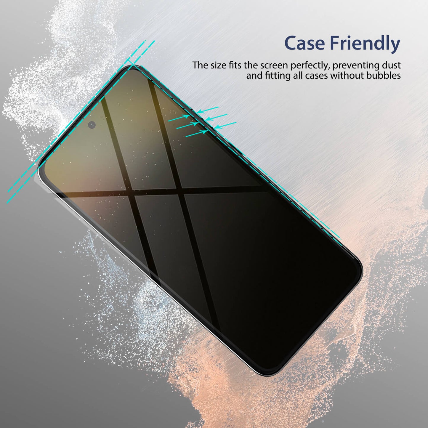 Tough On Samsung Galaxy S22 5G Full Tempered Glass Screen Protector