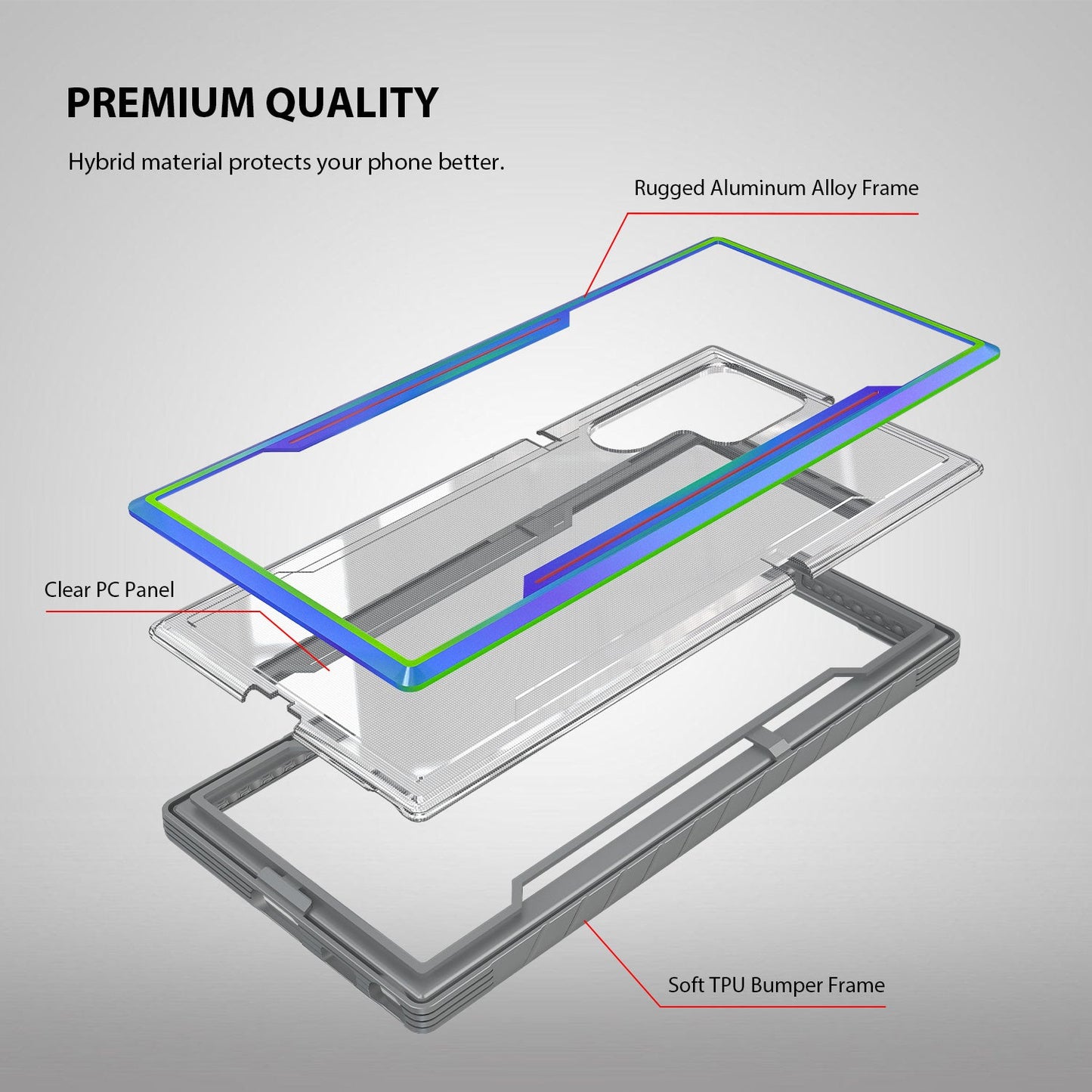 Tough On Samsung Galaxy S24 Ultra 5G Case Iron Shield