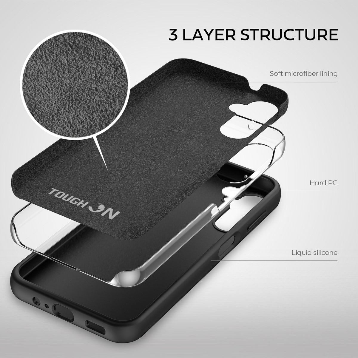 Tough On Samsung Galaxy A14 5G Silicone Case Black