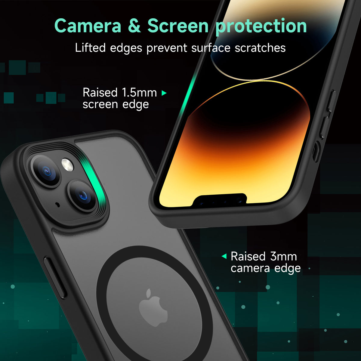 Tough On iPhone 14 Matte Case With Magsafe Black