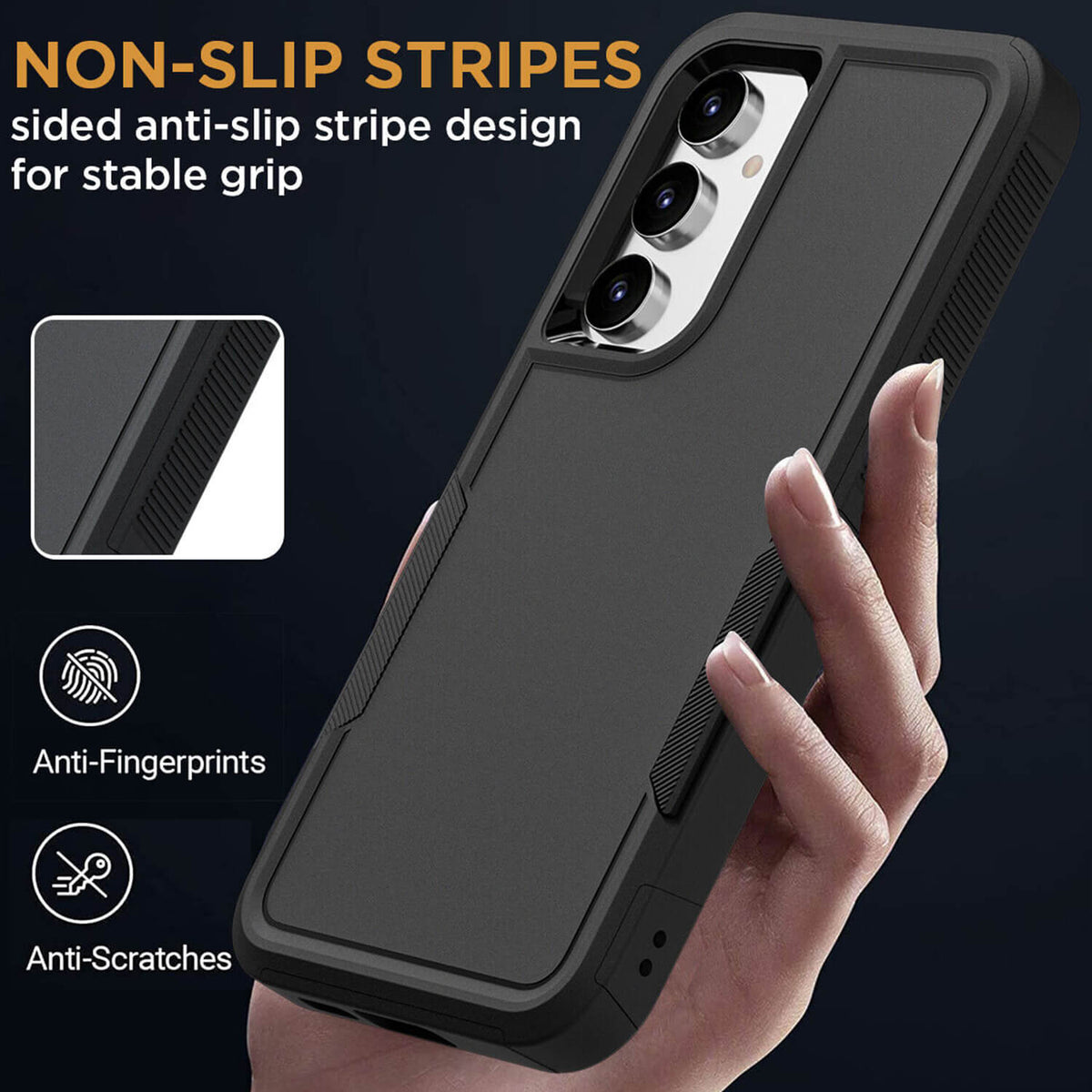 Tough On Samsung Galaxy S24 Plus Case Heavy Armor Black