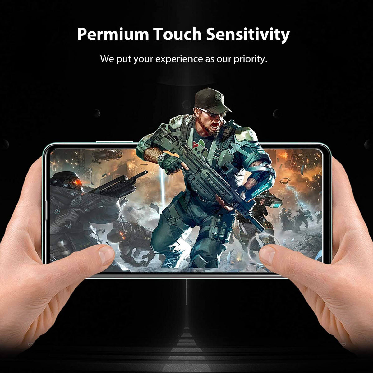 Tough on Samsung Galaxy A53 / A52s /A52 Tempered Glass Screen Protector Black
