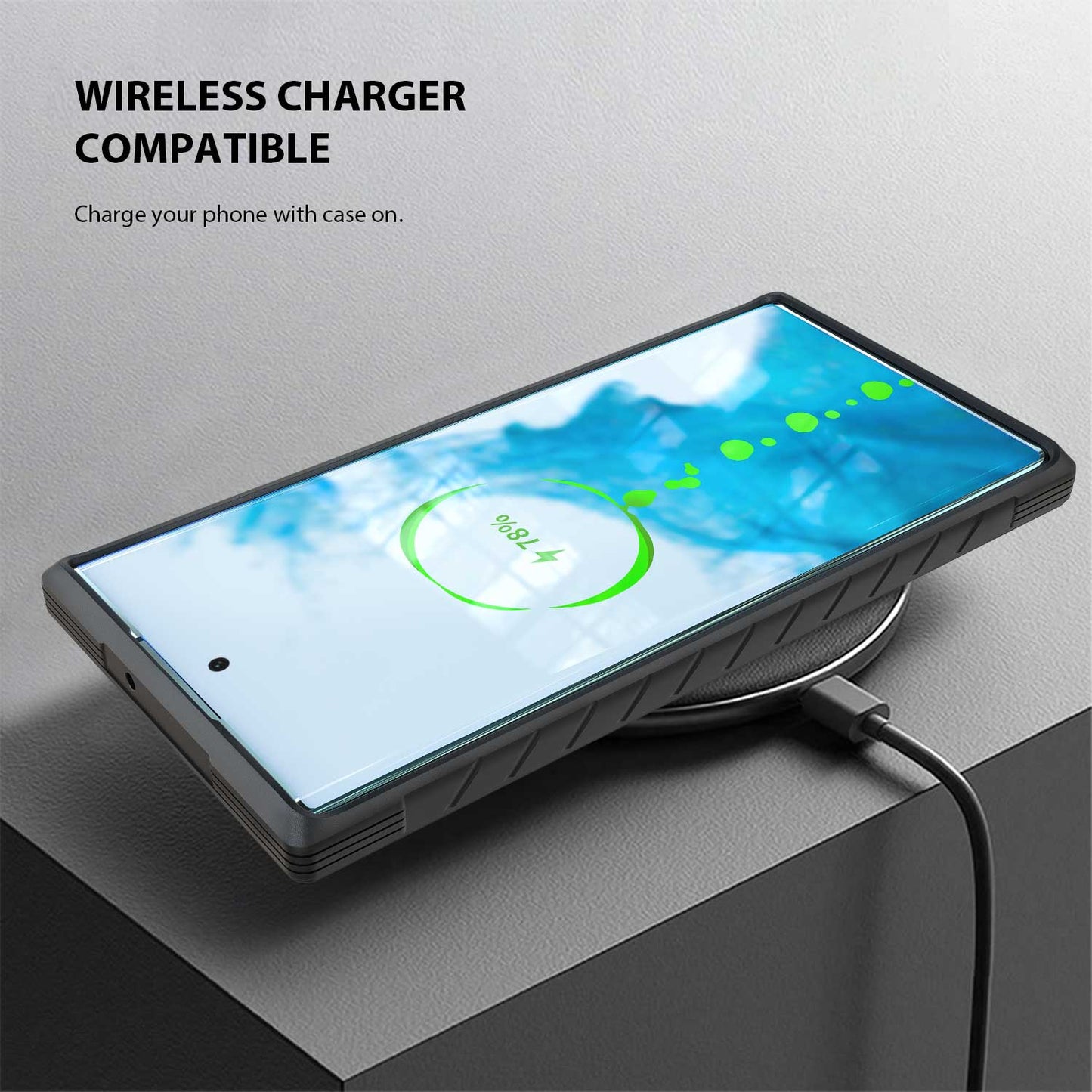 Tough On Samsung Galaxy S22 Ultra 5G Case Iron Shield Carbon Fiber