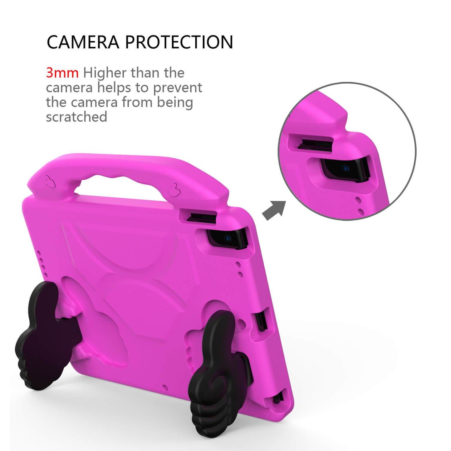 Tough On iPad 5 /6th Gen 9.7" Case EVA Kids Protection Hot Pink