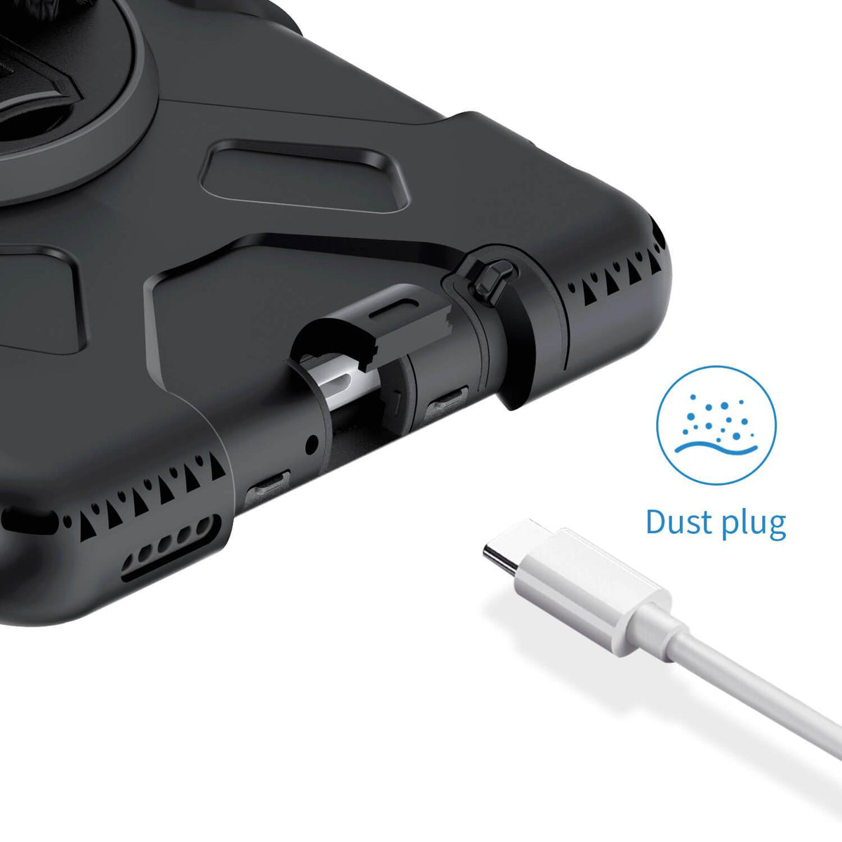 Tough On Samsung Galaxy Tab A7 Lite Case Rugged Protection Black - Toughonstore