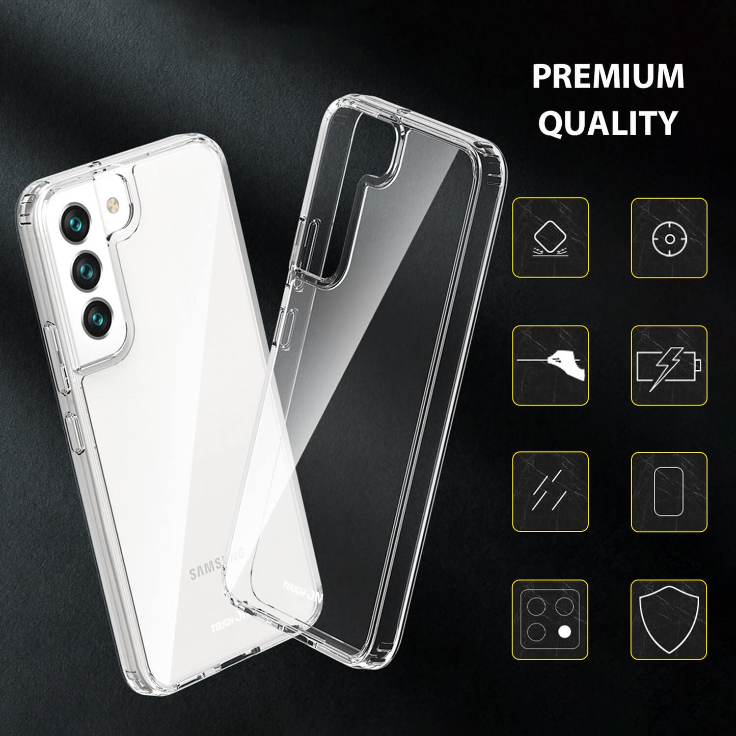 Tough On Samsung Galaxy S21 FE 5G Case Clear Shockproof Protector