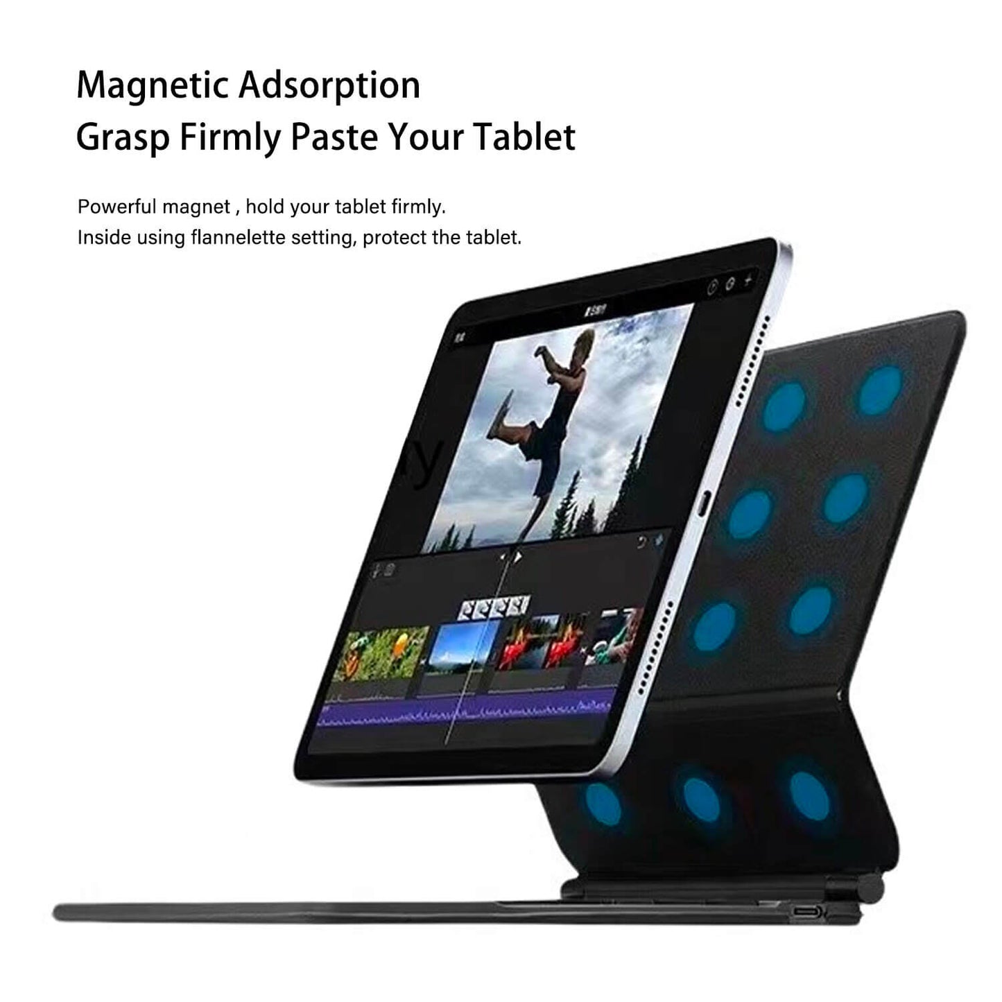 Tough On Magnetic Keyboard Case with Trackpad for iPad