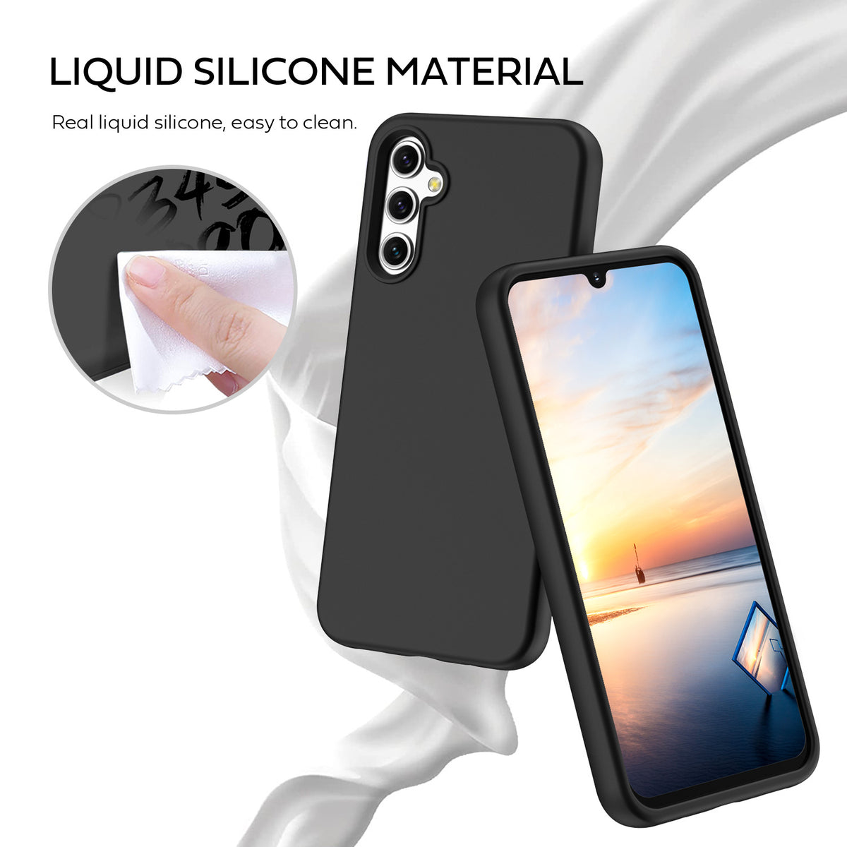 Tough On Samsung Galaxy A14 5G Silicone Case Black