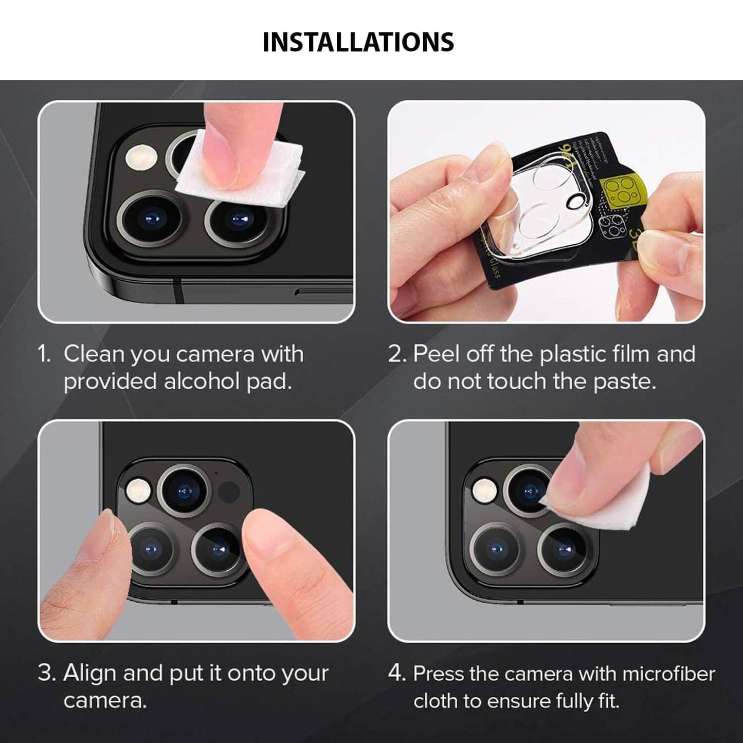 Tough On iPhone 12 Pro Max Rear Camera Protector Tempered Glass