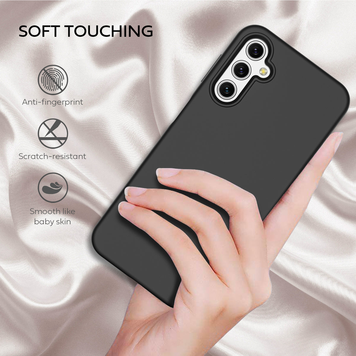 Tough On Samsung Galaxy A14 5G Silicone Case Black