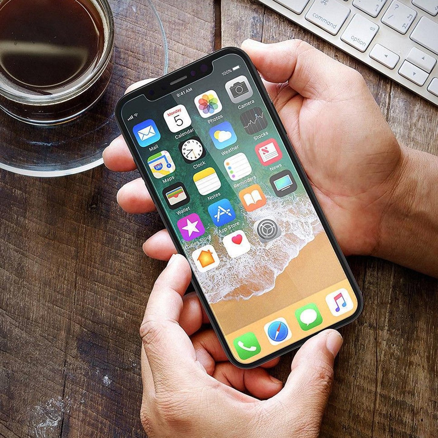 iPhone XS & X Tempered Glass Screen Protector Tough on Double Strong