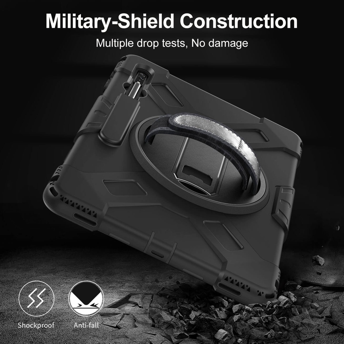 Tough On Samsung Galaxy Tab S9 Ultra / S8 Ultra Case Rugged Protection Black