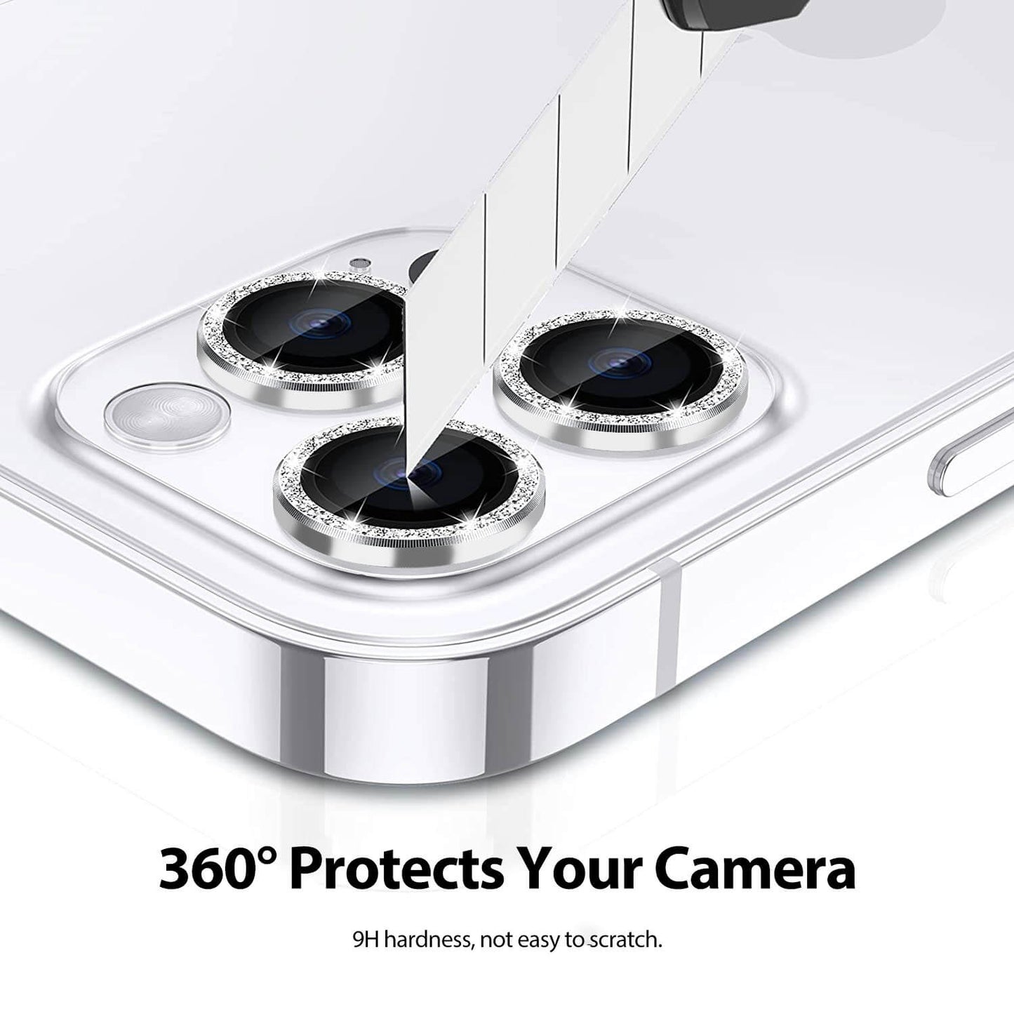 Tough On iPhone 13 Pro Camera Lens Protector Crystal Silver - Toughonstore
