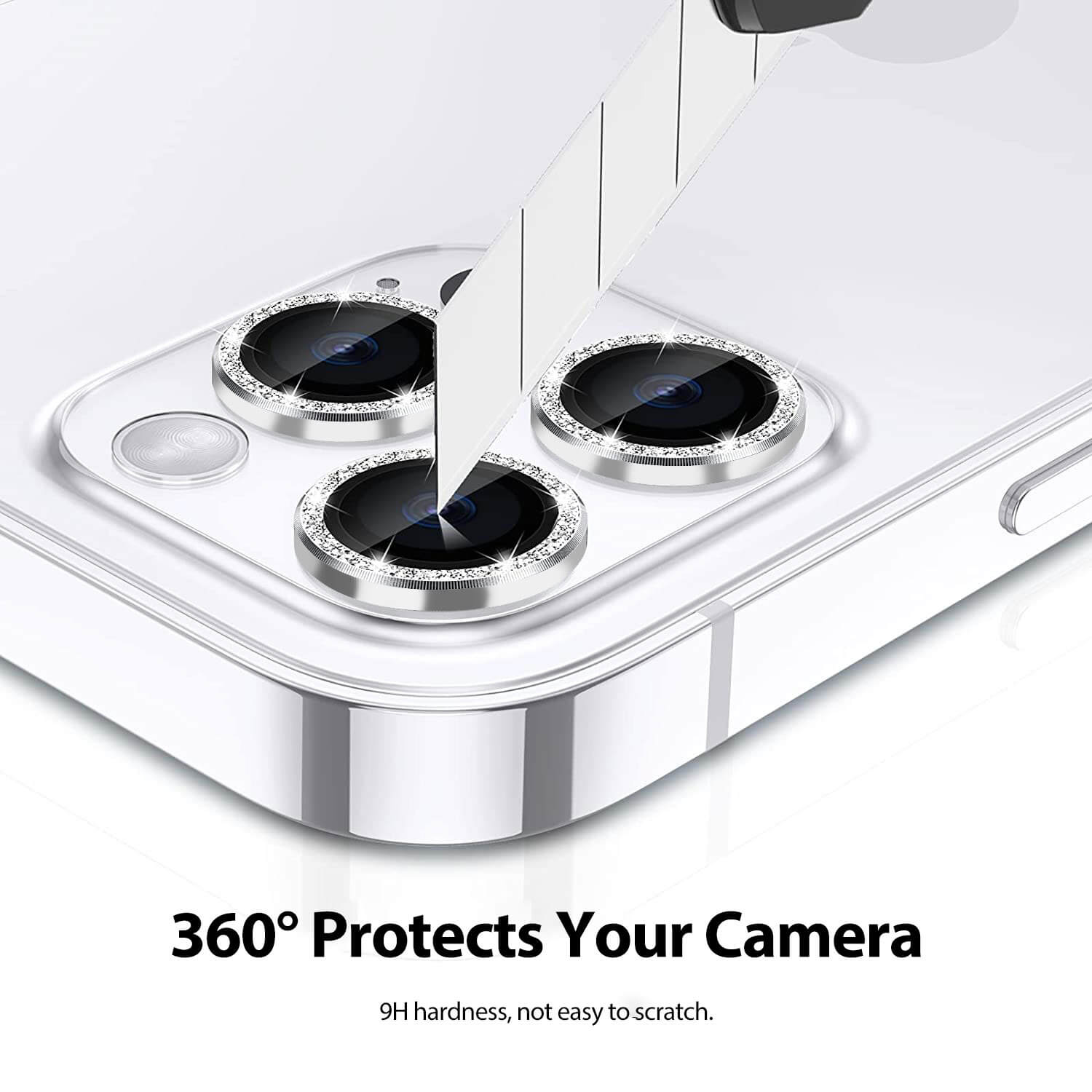 Tough On iPhone 13 Pro Camera Lens Protector Crystal Silver - Toughonstore