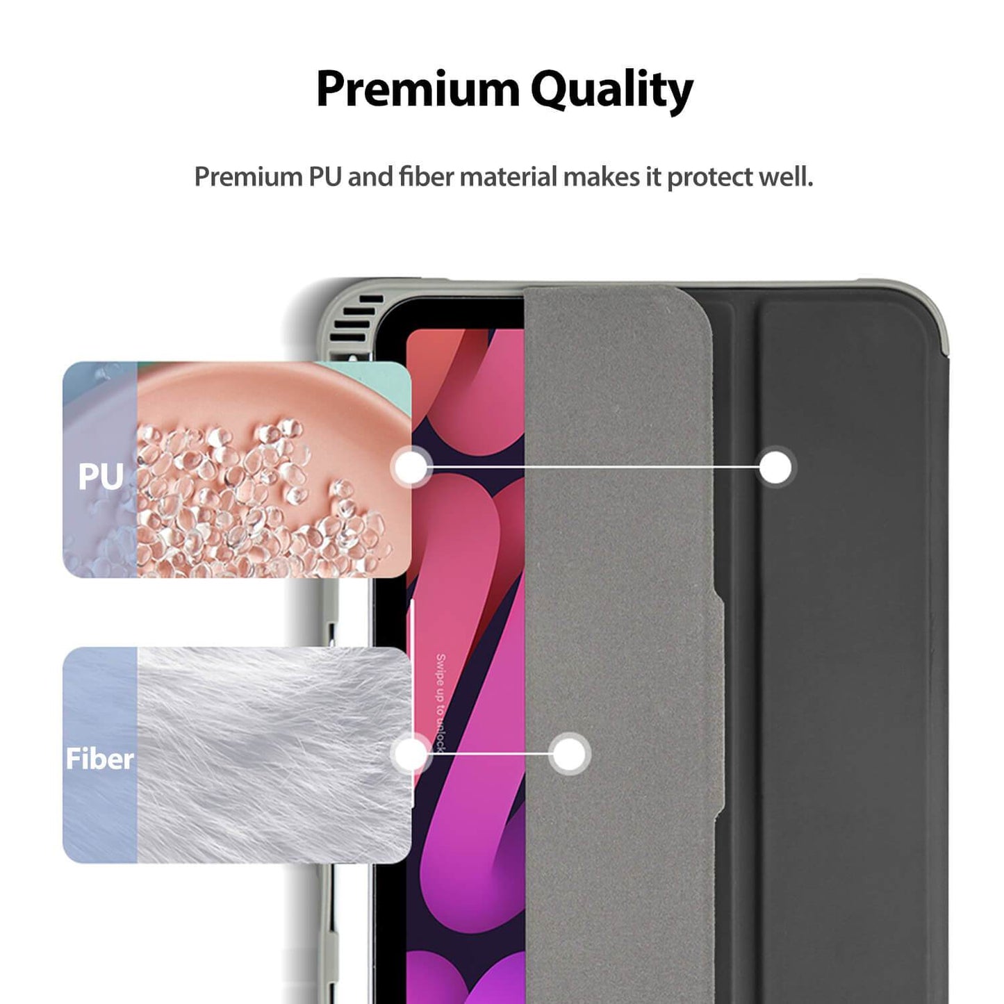 Tough On iPad Mini 6th Gen 8.3" Smart Cover Clear Black - Toughonstore