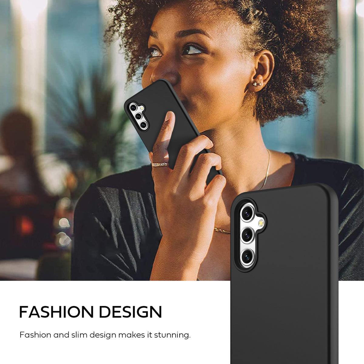 Tough On Samsung Galaxy A14 5G Silicone Case Black
