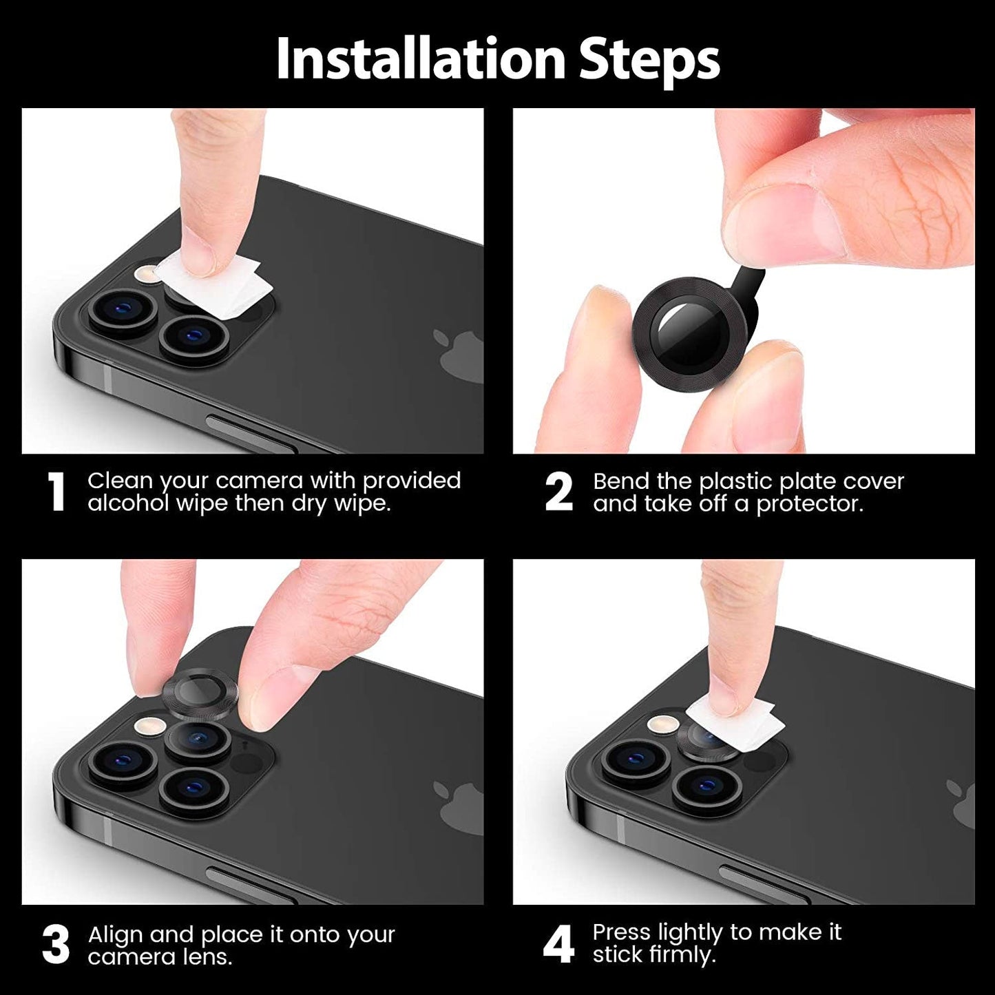 Tough On iPhone 14 Pro / 14 Pro Max Camera Lens Black