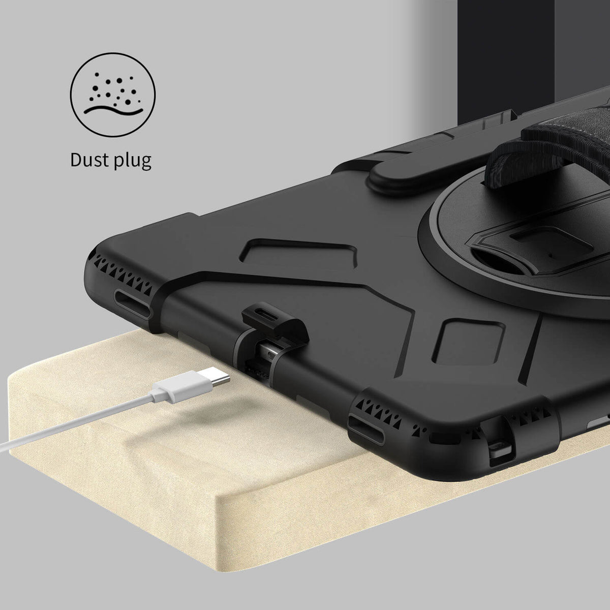Tough On Samsung Galaxy Tab S9 Ultra / S8 Ultra Case Rugged Protection Black