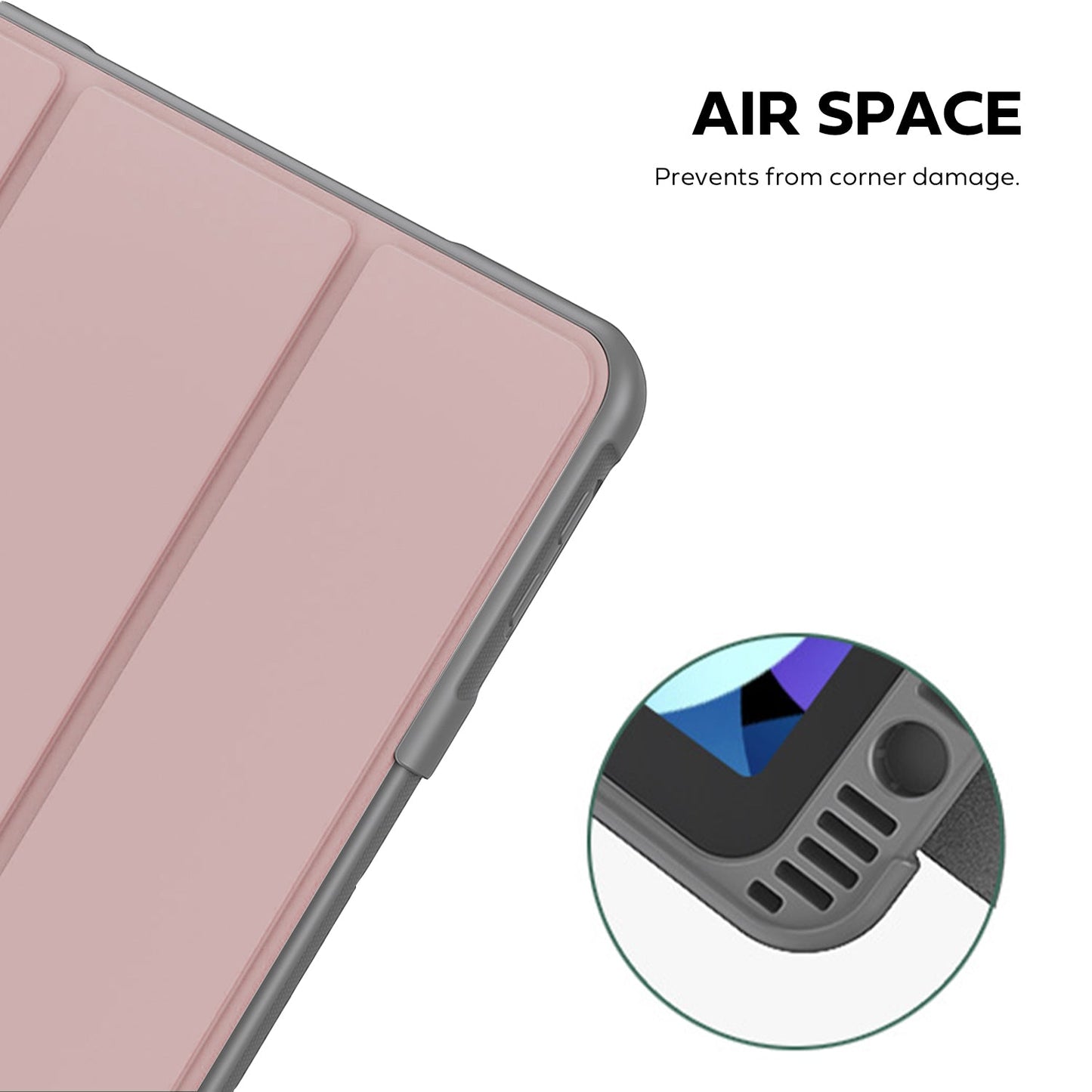 Tough On iPad 10th Gen (2022) 10.9" Case Smart Cover Rose Gold