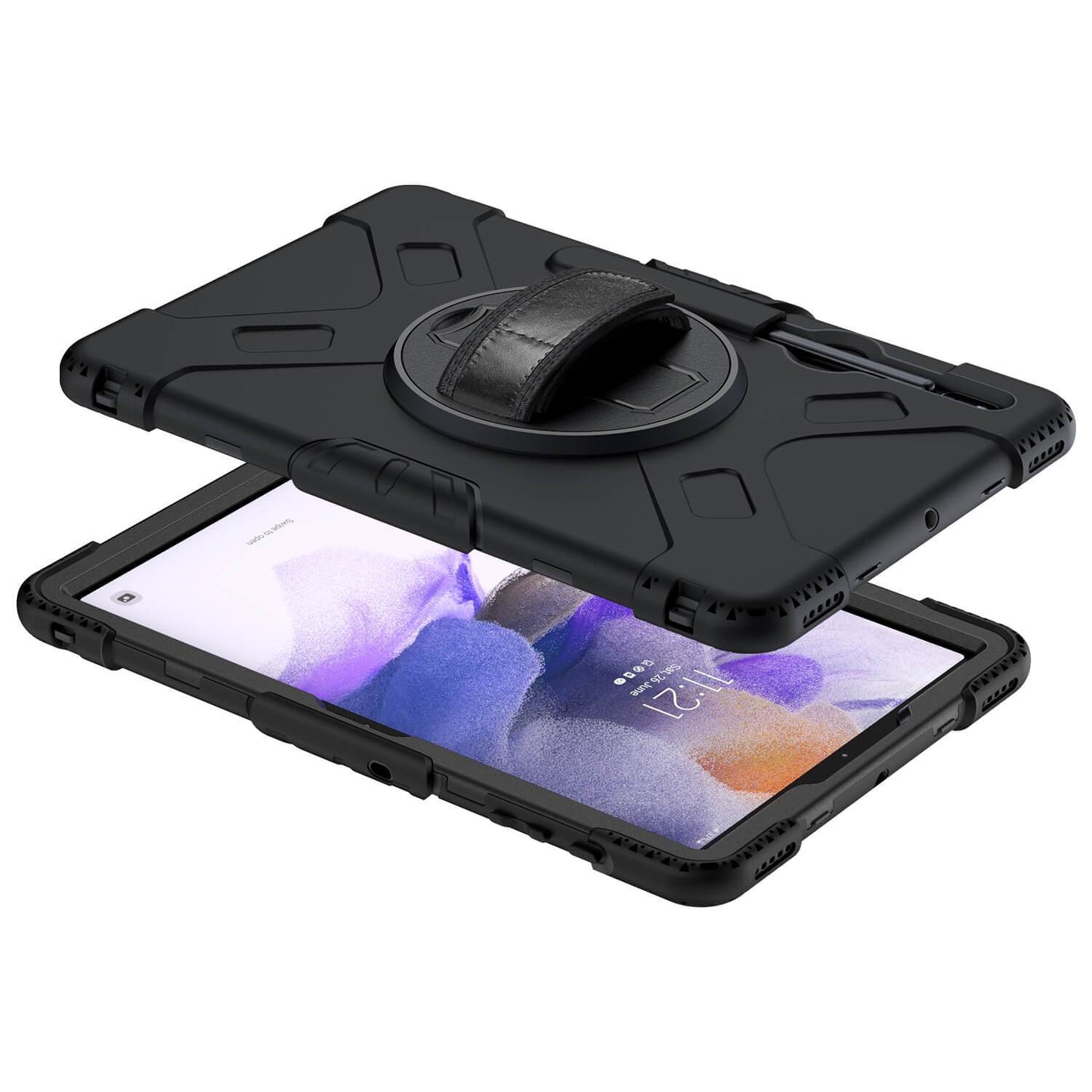 Tough on Samsung Galaxy Tab S7 FE Case Rugged Protection Black - Toughonstore
