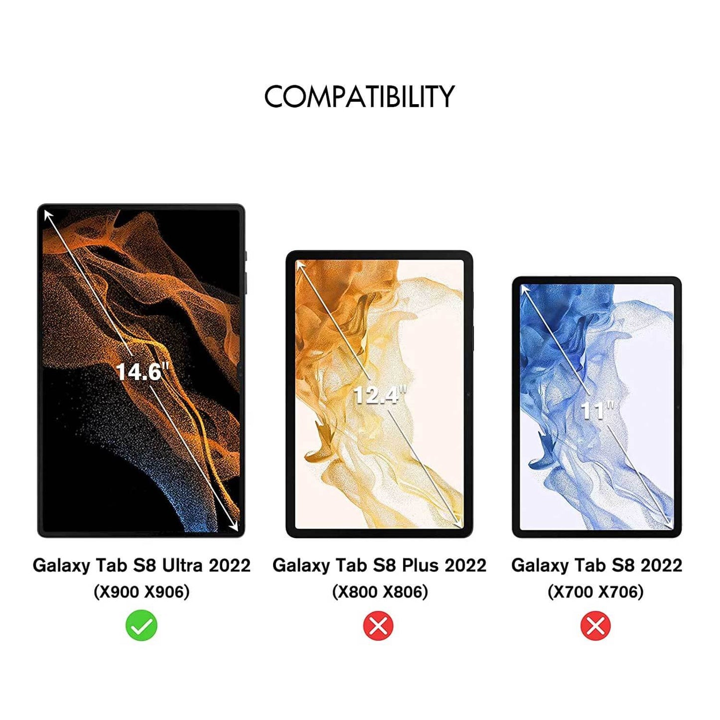 Tough On Samsung Galaxy Tab S8 Ultra 2022 Premium Tempered Glass Screen Protector