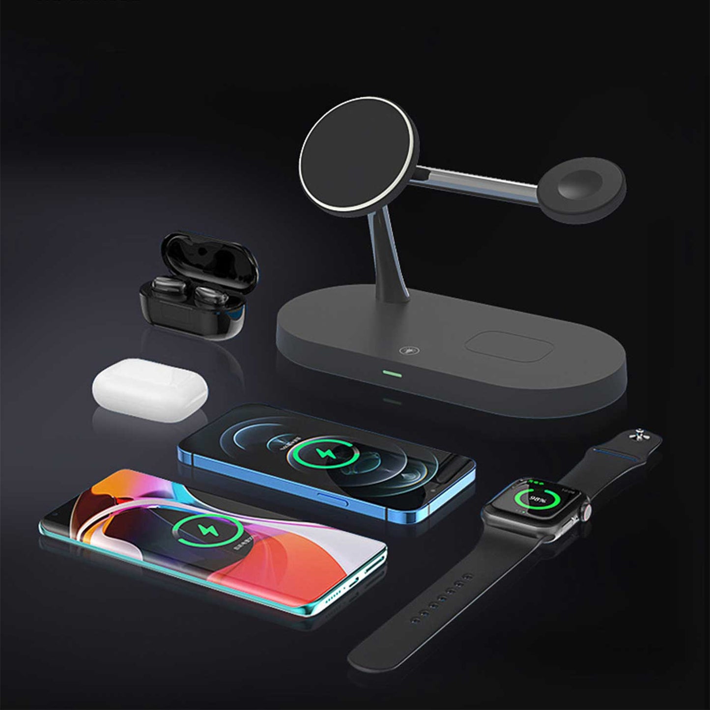 Tough On 5 in 1 Magnetic MagSafe Wireless Charger Stand Dock